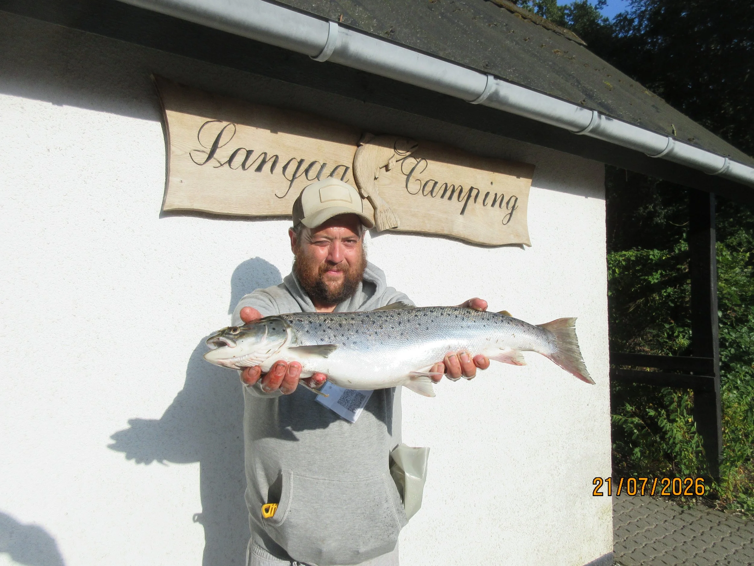 July 21, 2026 -  Allan Krarup, sea trout in the gray zone  on the Lilleå River, weighing 2.55 kg and measuring 61 cm, caught on a worm.
