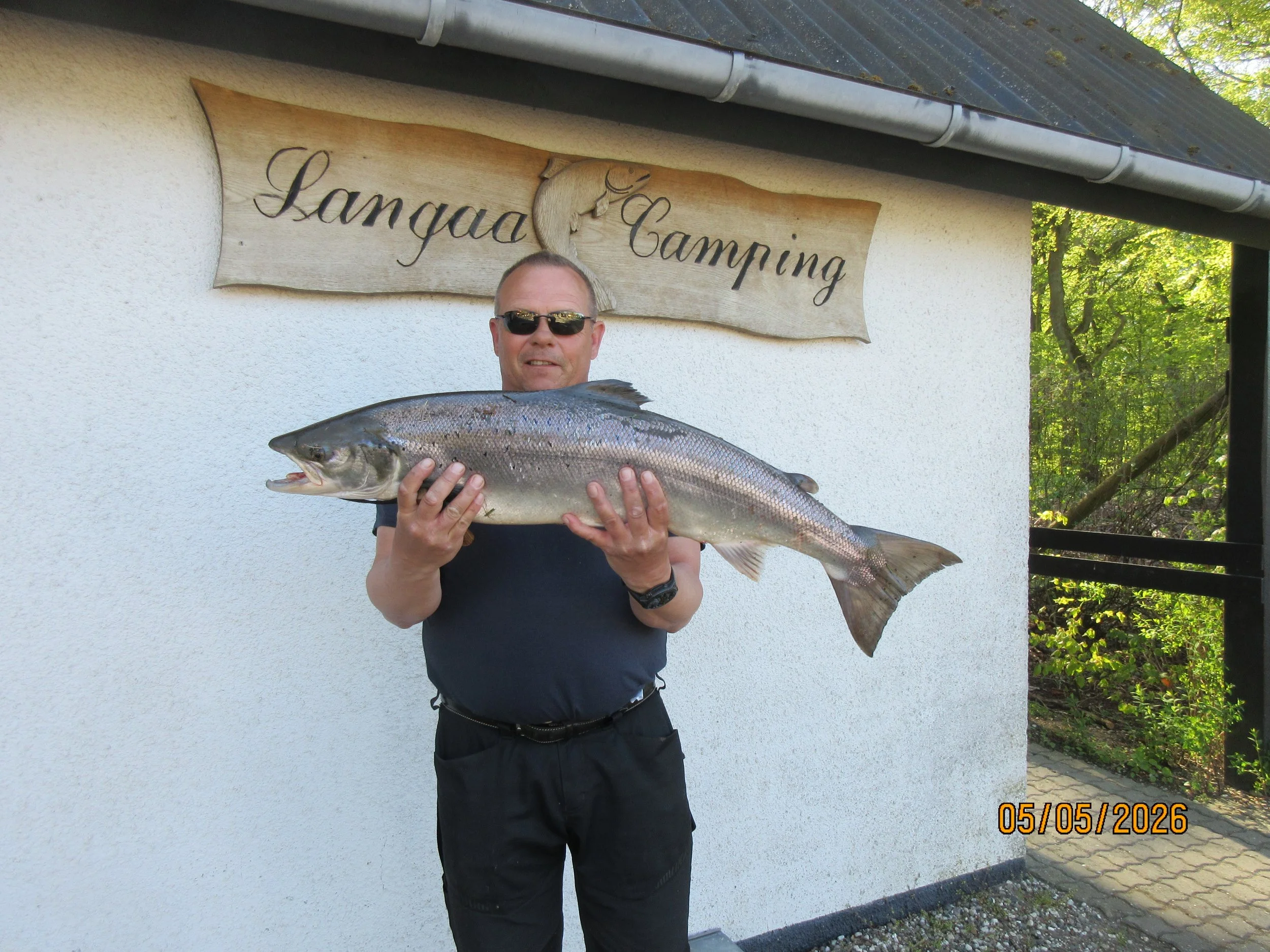 May 5, 2026 - Morten Bech Jensen caught a salmon weighing 7.38 kg and measuring 91 cm. 
Caught in the red zone using a spinner. 