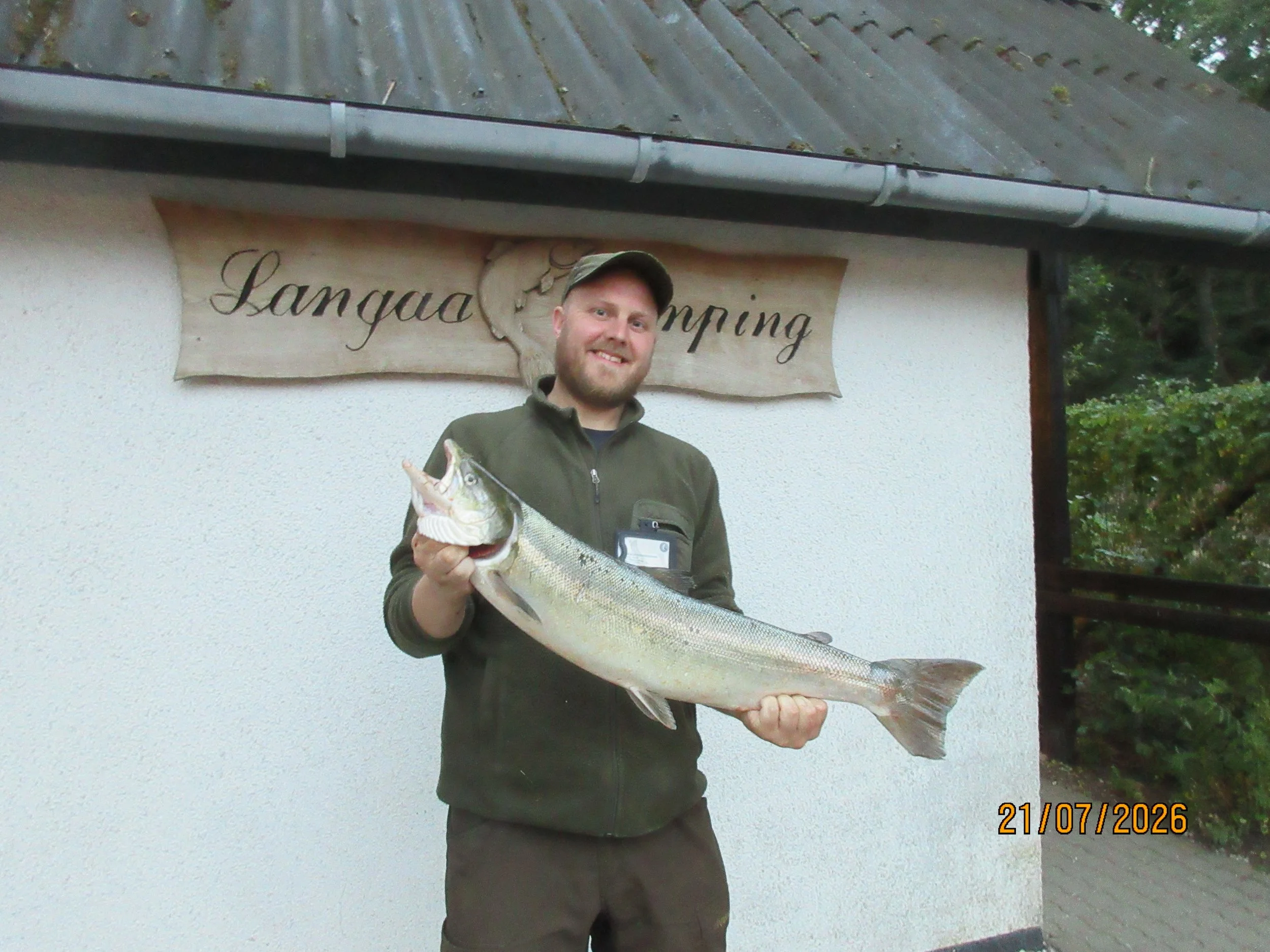 July 21, 2026 Kristian T. Kristian Teglgaard Krings, salmon weighing 5.00 kg and measuring 81 cm, caught on a spinner in the yellow zone.