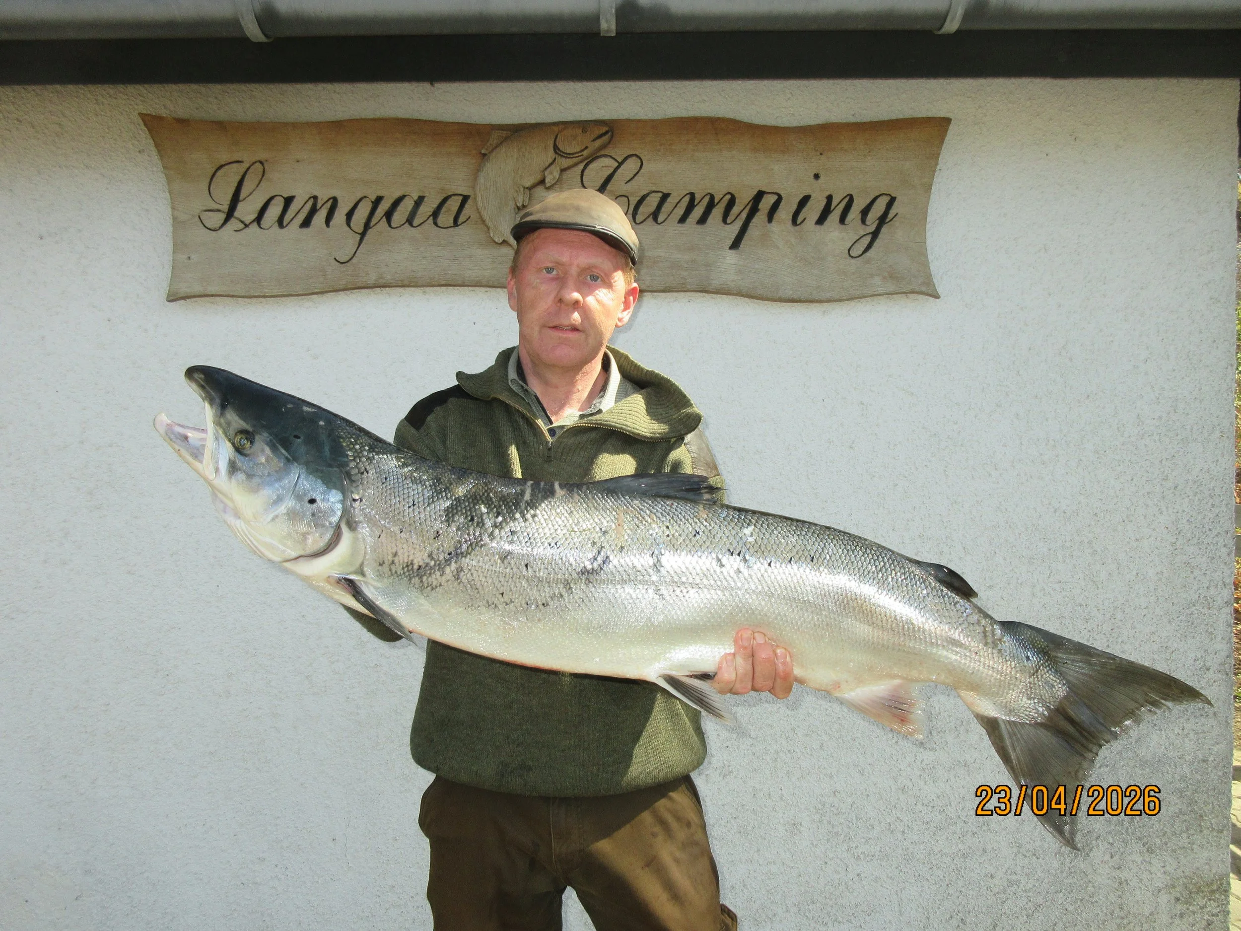 April 23, 2026 - Morten Andersen caught a beautiful salmon. 
9.78 kg and 100 cm - caught on a shrimp lure in the yellow zone. 