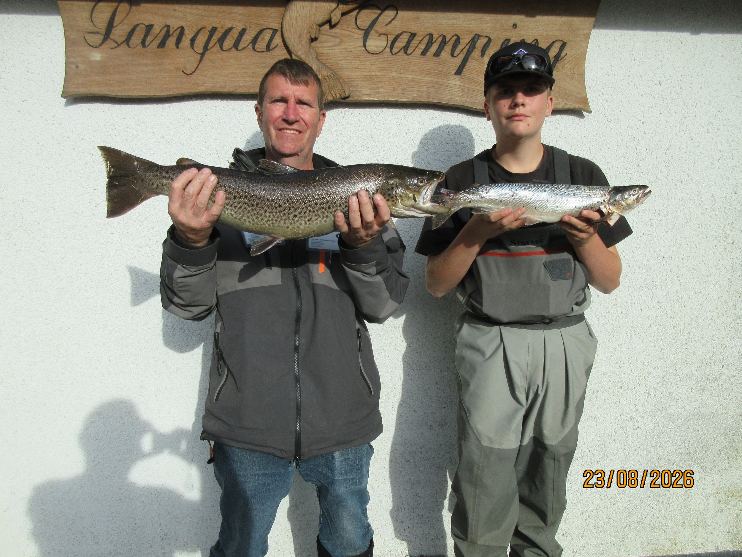 Allan Magnussen, havørrede - 3,35 kg og 70 cm. fanget i rød zone Lilleå på spinner.