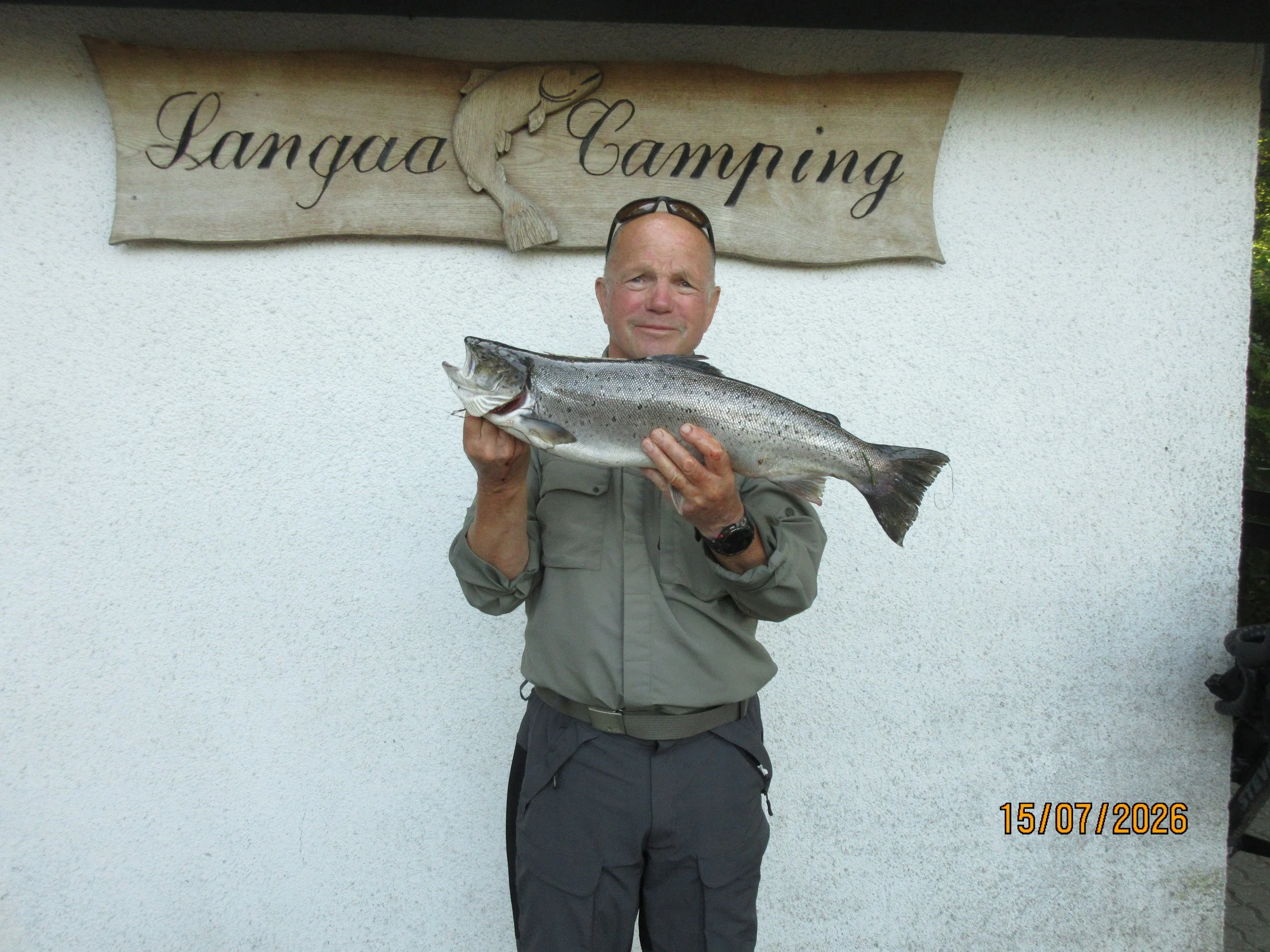 July 15, 2026 - Erling Nielsen caught a sea trout in the Red Zone of the Lilleå River, weighing 3.2 kg and measuring 64 cm, on a spinner. 