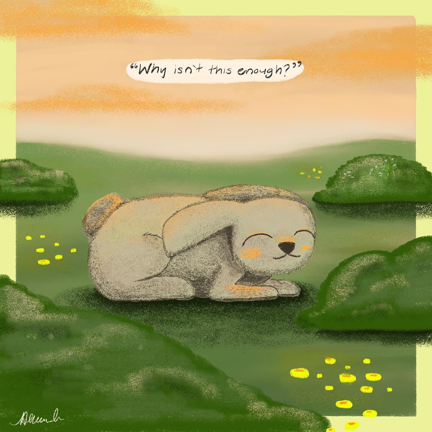 &lsquo;&rsquo;Why isn&rsquo;t the enough?&rsquo;&rsquo; 

Day 10 of @peachtober : critter 

This critter is contemplating what life really means to them ✨

@furrylittlepeach @peachtober 

#peachtober25critter ##digital #digitalart #digitaldrawing #dr