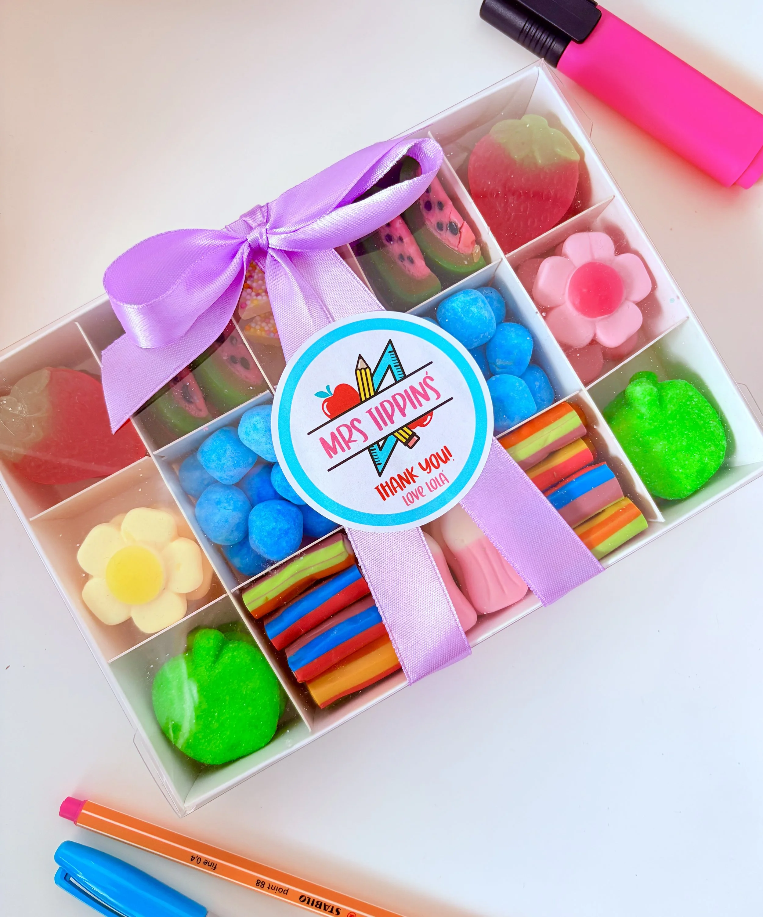 Personalised Teacher Pic N Mix Section Box