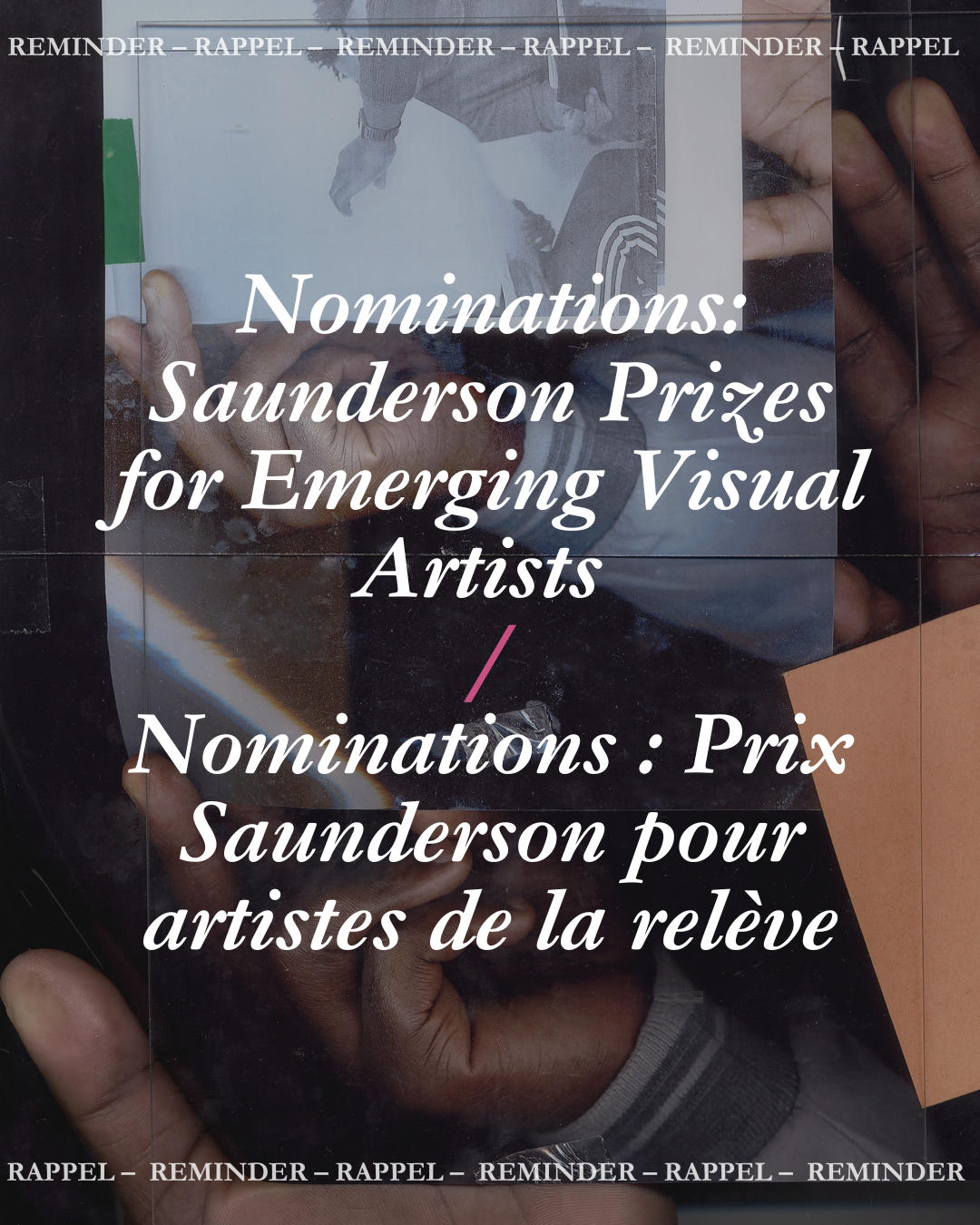 REMINDER: Call for Nominations — Saunderson Prizes
