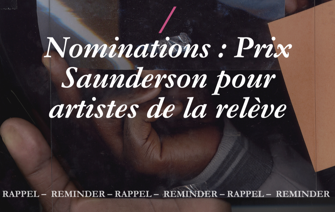 RAPPEL : Appel à nominations — Prix Saunderson