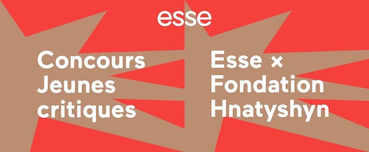 Rappel : Concours Jeunes critiques de Esse
