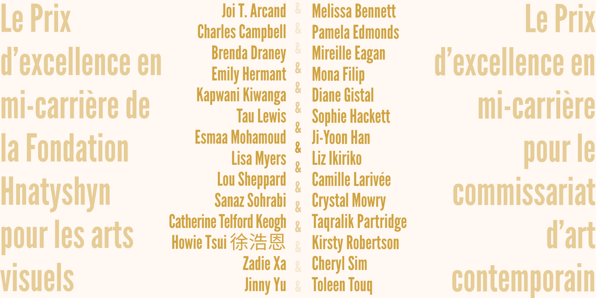 Annonce des artistes et commissaires présélectionné•es pour les Prix de mi-carrière de 2026 !
