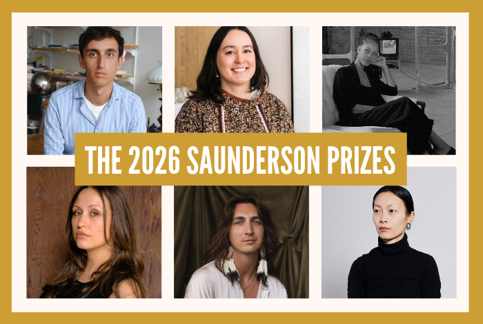 Announcing the laureates of the 2026 Saunderson Prizes for Emerging Visual Artists