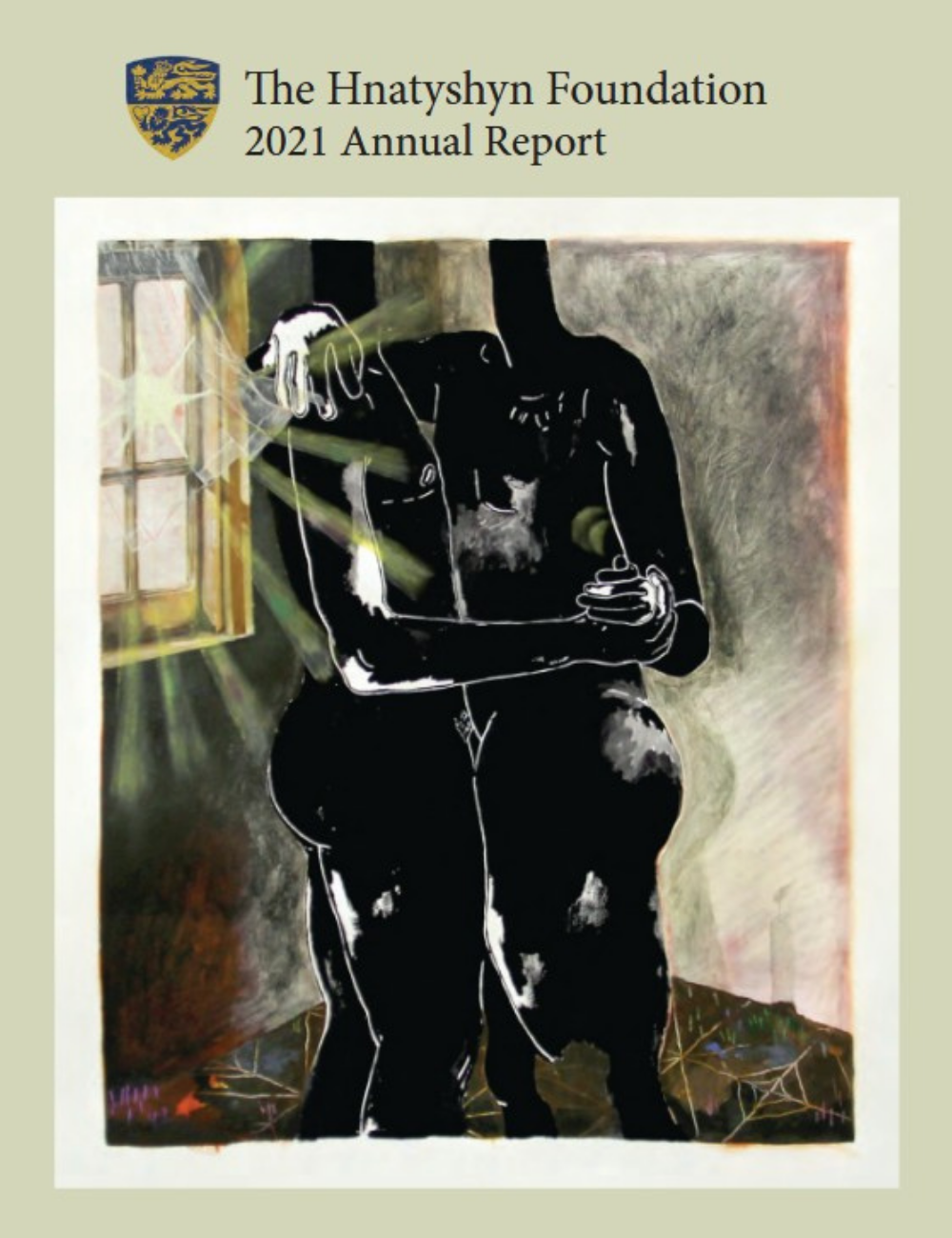 The cover of The Hnatynshyn Foundation 2021 Annual Report featuring work by Oreka James