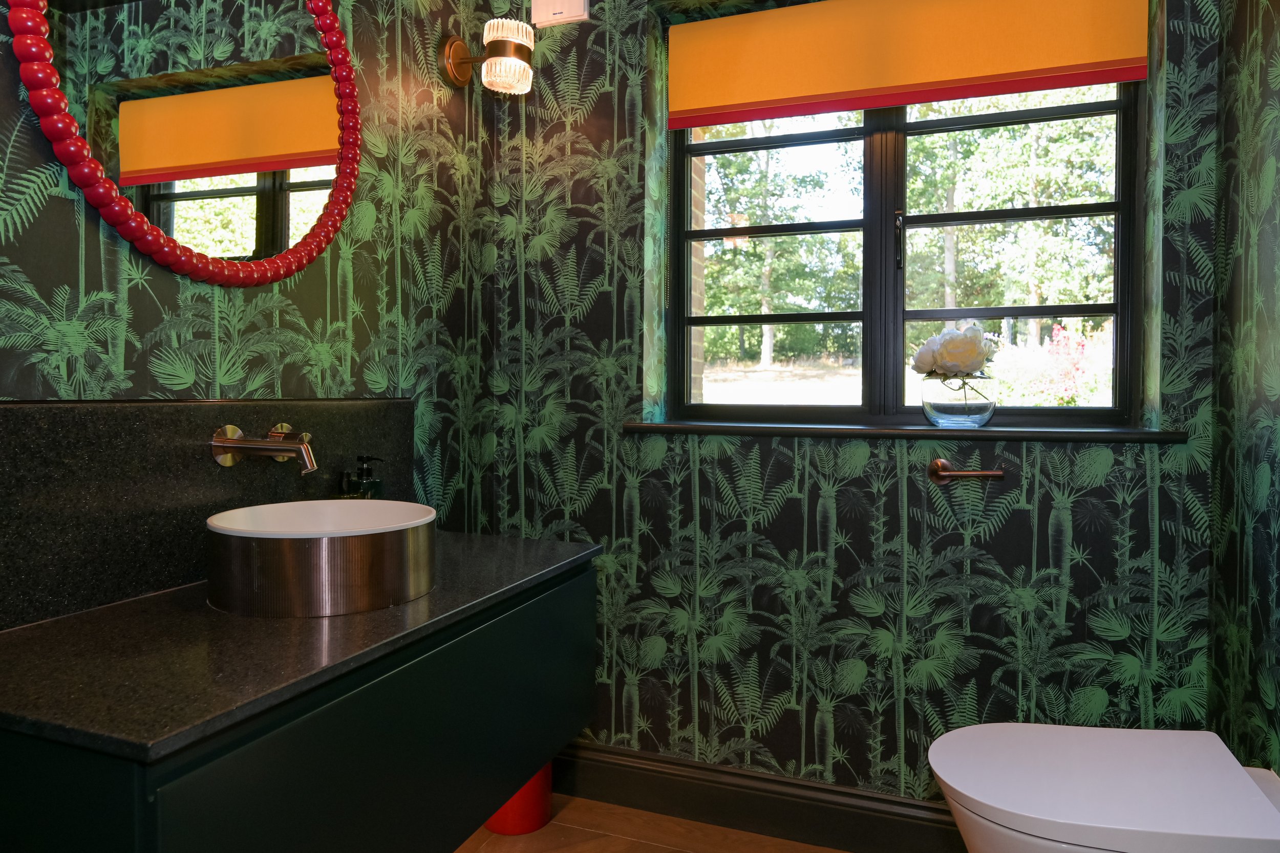 The powder room on the other hand was designed to be fun!