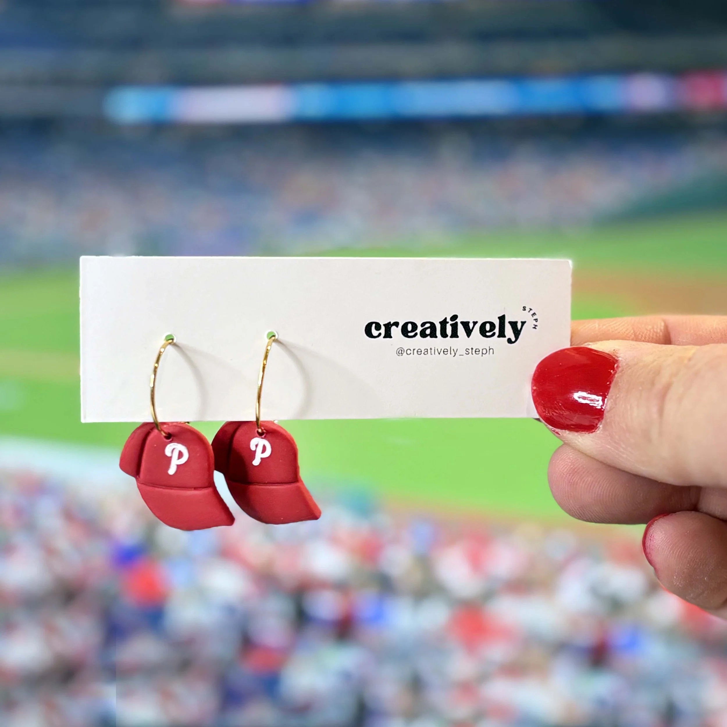 Mini Baseball Cap Earrings