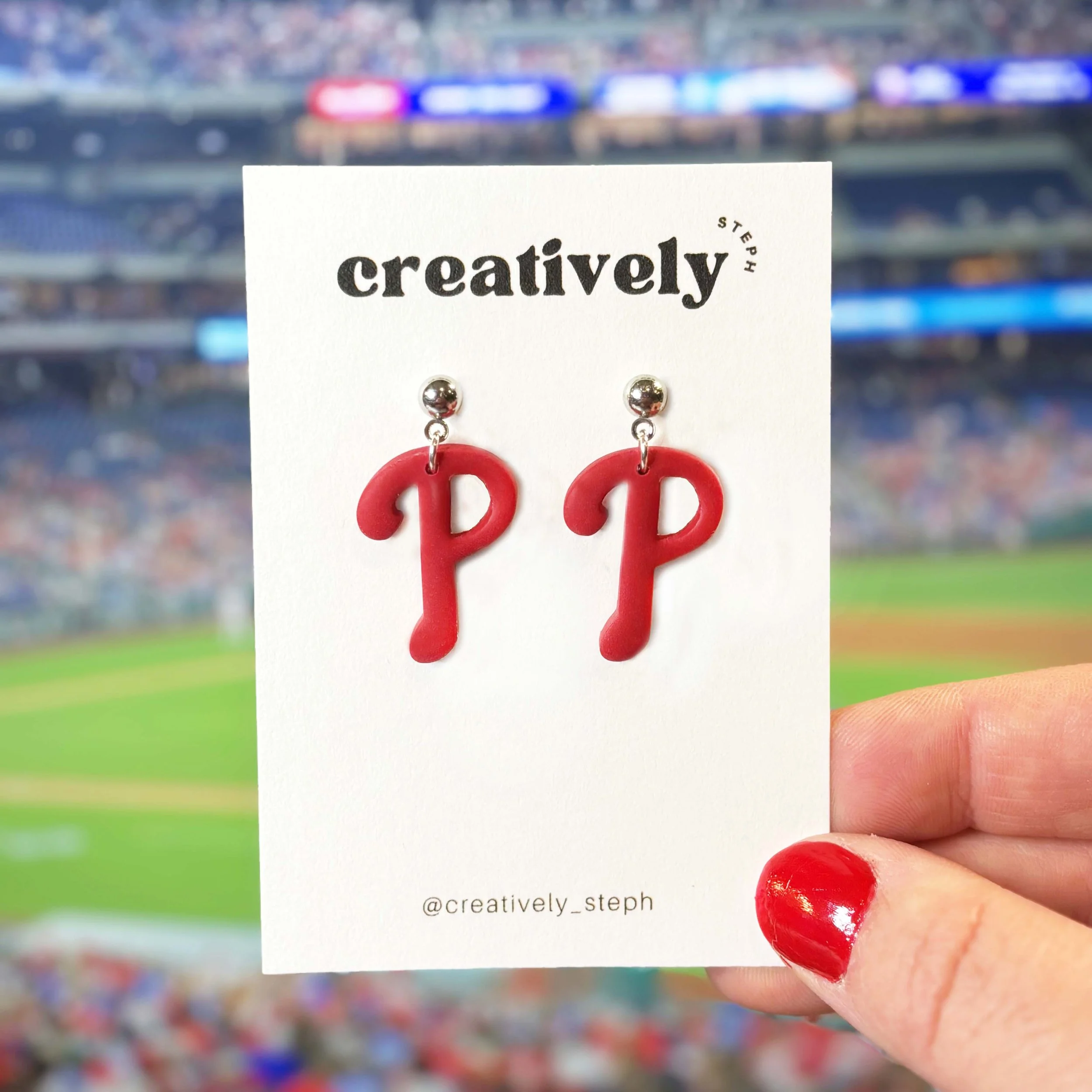 Phillies 'P' Earrings