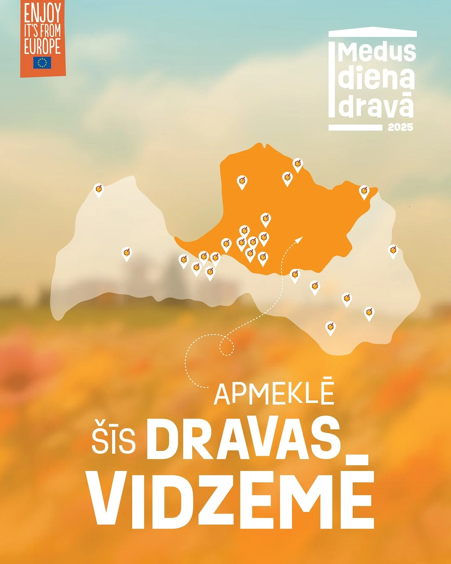 Dodies uz brīni&scaron;ķīgām dabas ārēm apveltīto Vidzemi un noslēdz vasaru ar izbraucienu pie dabas ar saldu galamērķi &ndash; bi&scaron;u drava! 🐝
Lai iepazītos ar bi&scaron;kopjiem, kuri ir vēru&scaron;i savu saimniecību durvis,  spied uz saites 