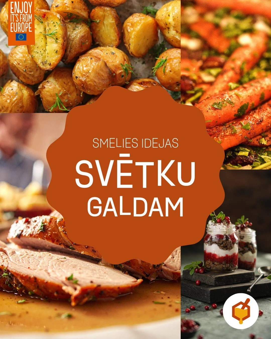 Ja nu tomēr vēl neesi paspējis saplānot svētku pusdienas un meklē iedvesmu, kā pasniegt gar&scaron;īgu, ne pārāk sarežģīti gatavojamu un svinīgu mielastu &ndash; dodies uz www.medus.lv sadaļu "receptes", kurā atradīsi idejas desertiem, silt