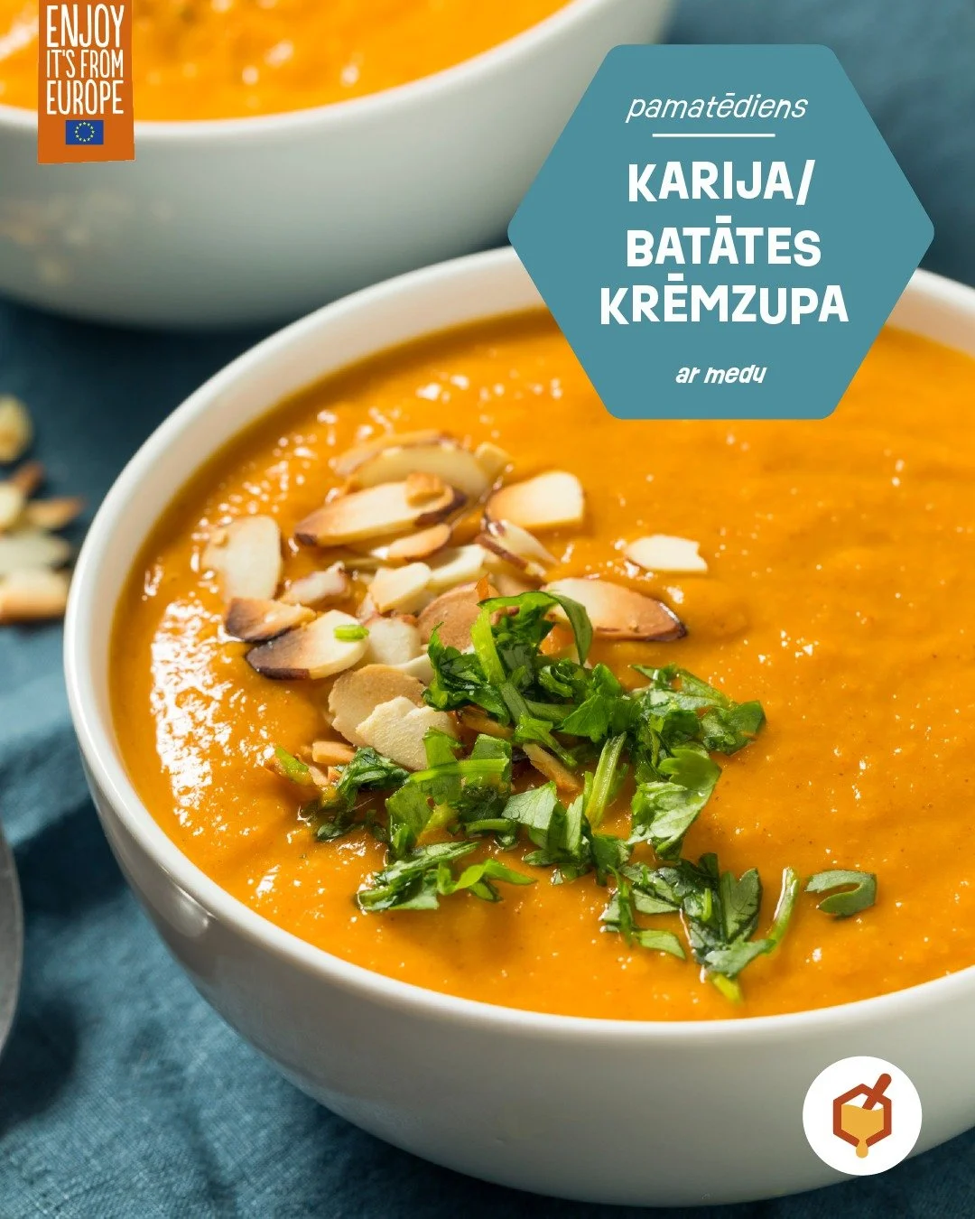 Saldā kartupeļa jeb batātes krēmzupa kā atsvaidzino&scaron;a un tikpat gar&scaron;īga alternatīva ierastajai ķirbju krēmzupai! 🍠😋

⬇️ Lai to pagatavotu, tev būs nepiecie&scaron;ams:
Olīveļļa
1 sīpols
4 ķiploka daiviņas
Vistas vai dārzeņu buljons
2-