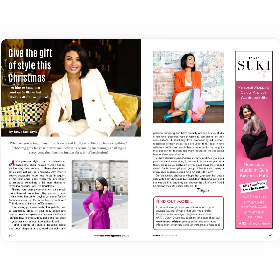 A little small to read the @tanyasukistyle double page article on your phone 👀 but please check out the new edition of Made magazine @mademagazine2020 when you see it ❤️
.
Full of small businesses, festive inspiration and fun things to do for famili
