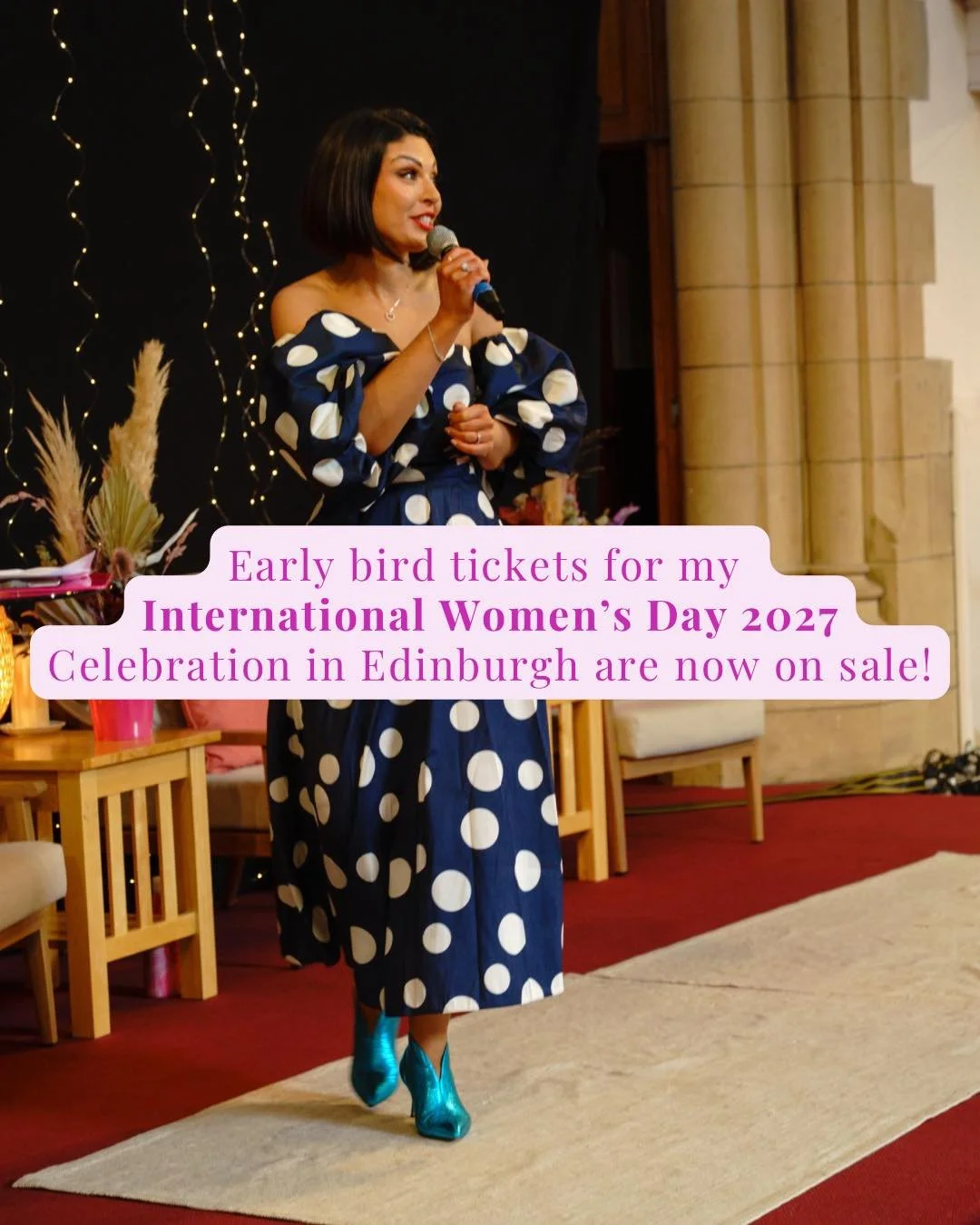 Don't walk, run!! 

Tickets for my International Women&rsquo;s Day 2027 event are now on sale and I would love you to join us next year.

An afternoon filled with connection, inspiration and celebration. Expect inspiring speakers, a fashion show, aft