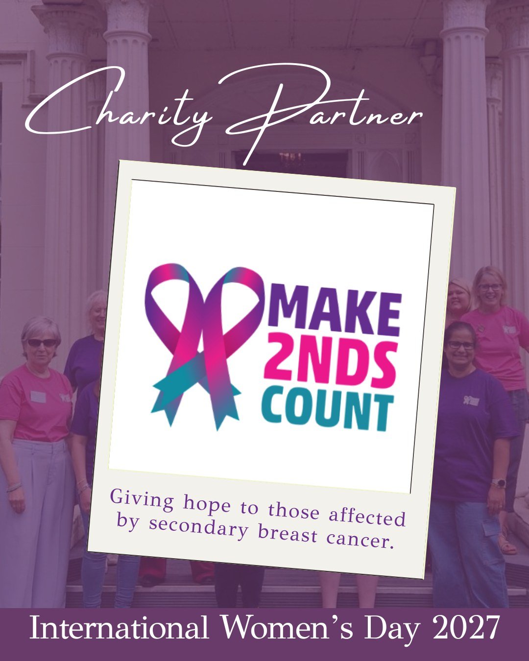 I&rsquo;m so proud to share that this year&rsquo;s International Women&rsquo;s Day event will be supporting Make 2nds Count 💗

This is an incredible charity dedicated to supporting those affected by secondary breast cancer, while also raising awaren