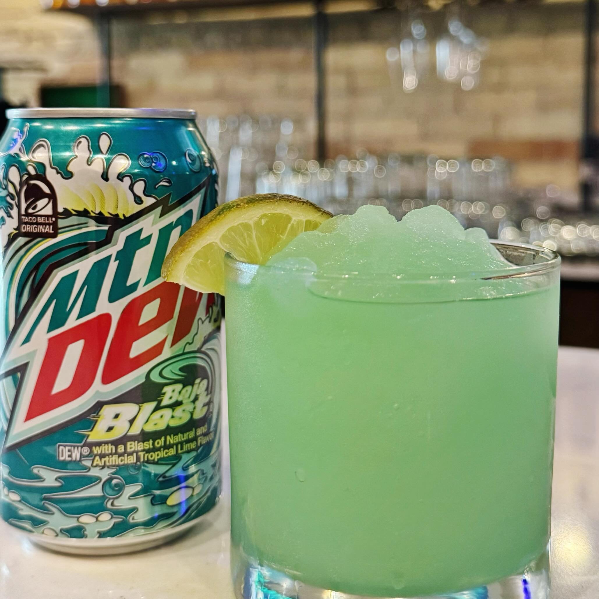 Skip the margarita. Come get our Baja Blast slushy! 

Made with @nosotros tequila. See you today!
