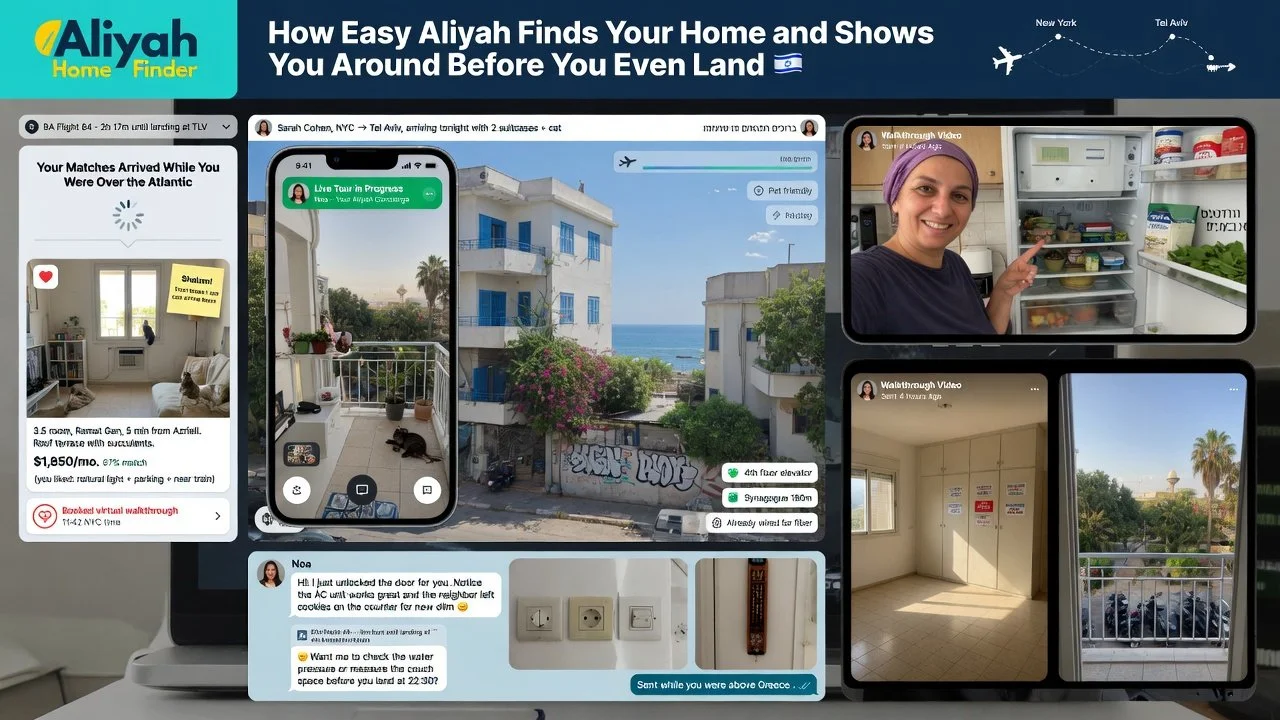 Easy Aliyah finding and filming a home in Israel for olim before they land