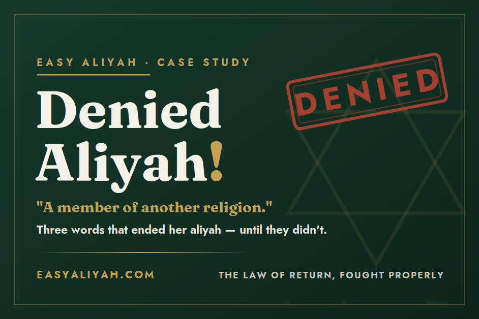 Denied Aliyah for "Changing Her Religion": Karen's Case, the Law, and the Way Back