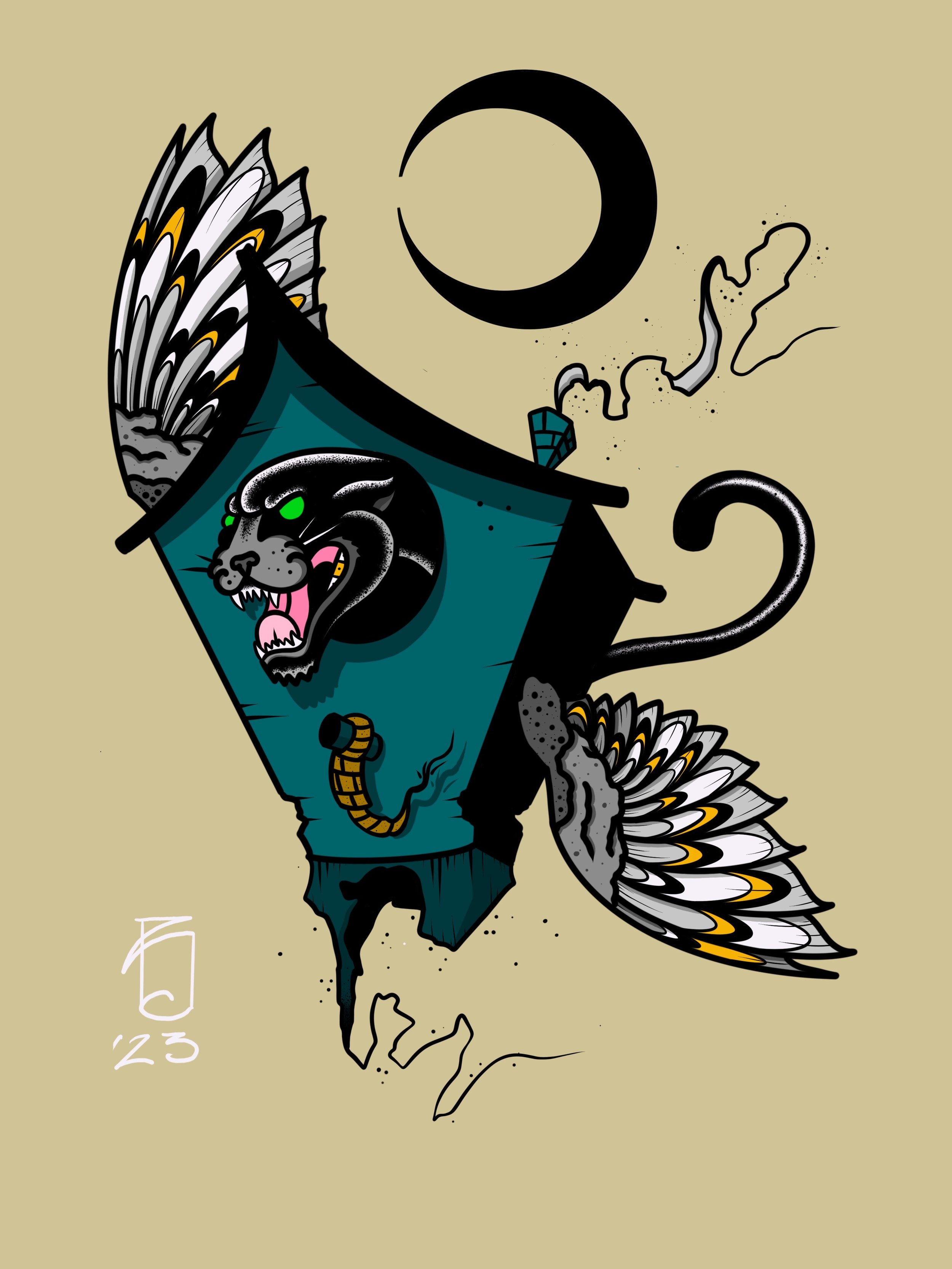 Panther Birdhouse print