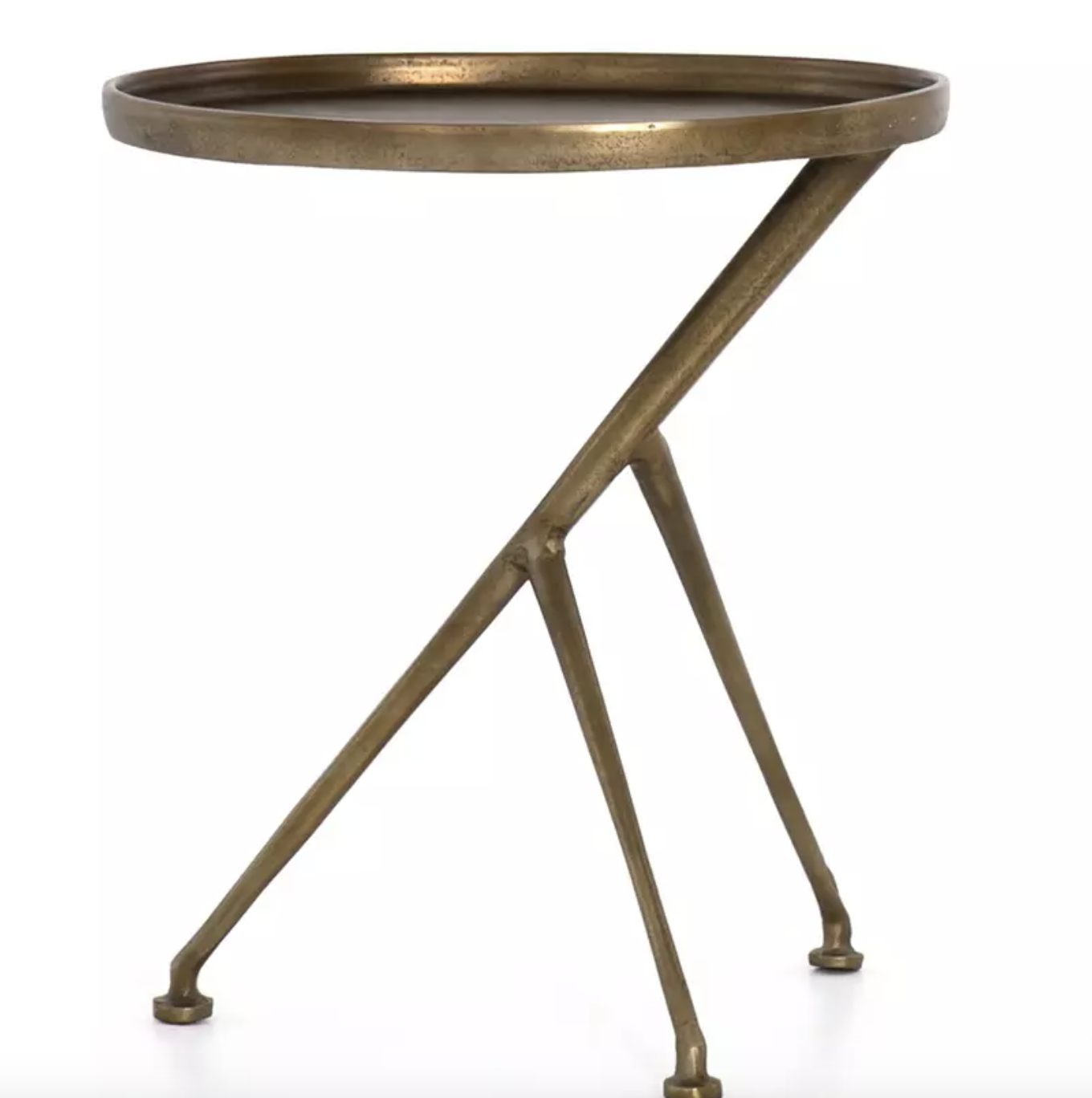 antique brass accent table