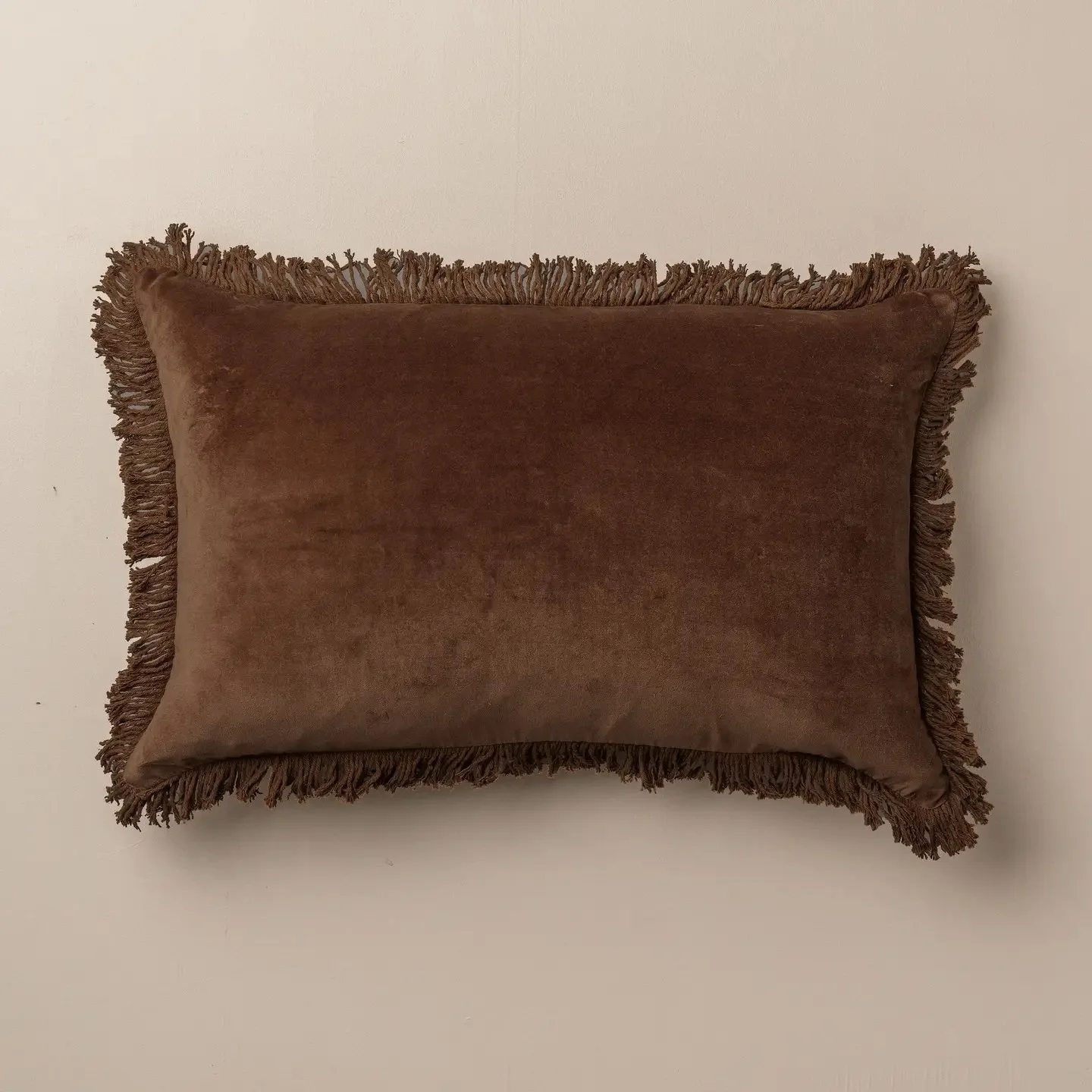 Velvet Lumbar Pillow Chocolate .jpg