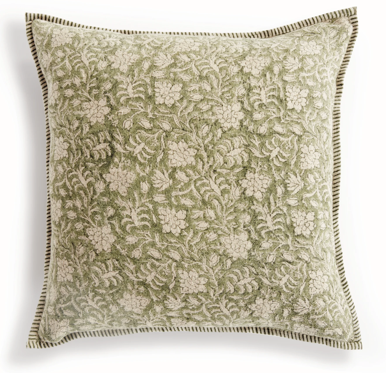 Henriella European Linen Pillow 20", Green