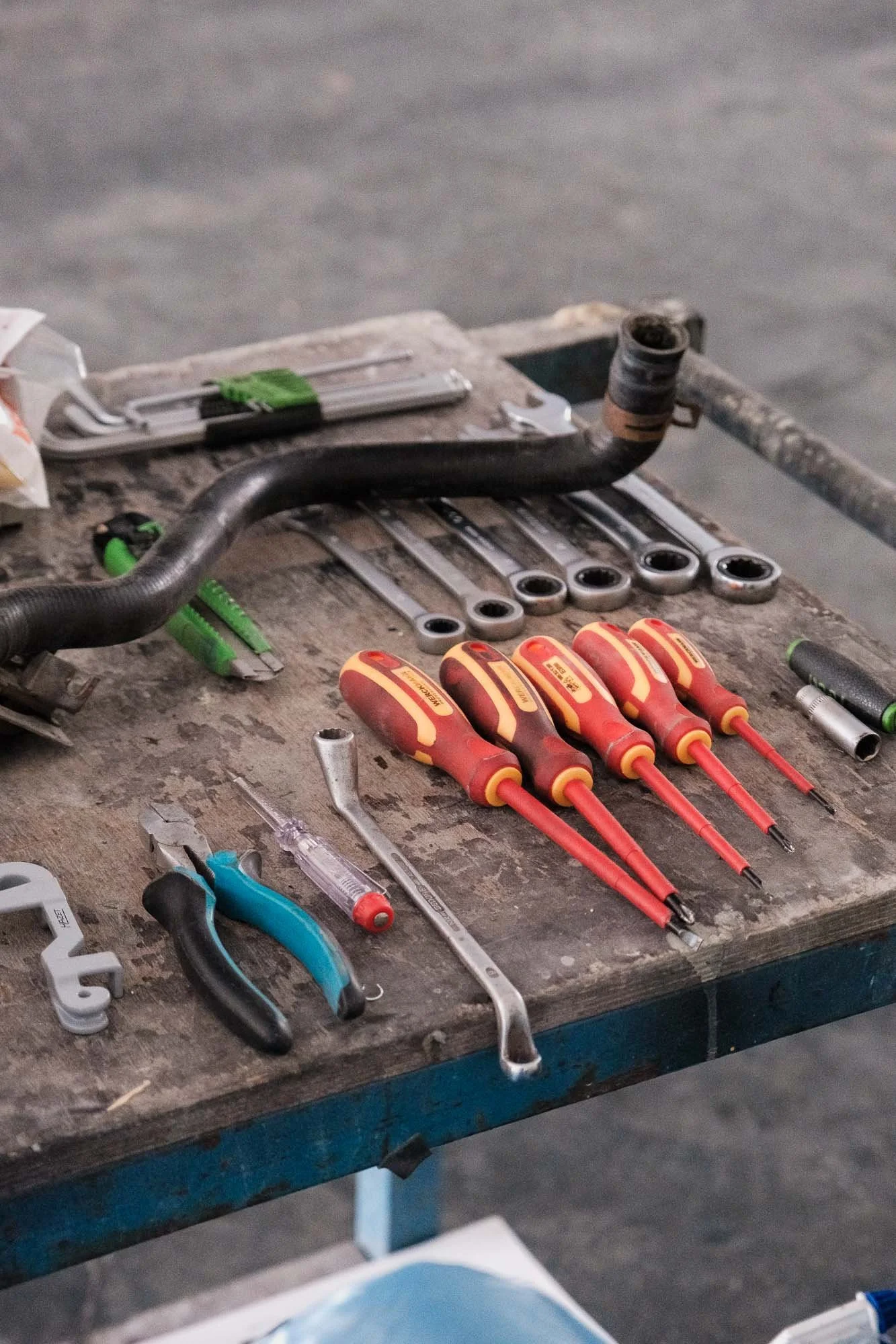 Handwerks-Detailfoto: Werkzeug für Lackierarbeiten