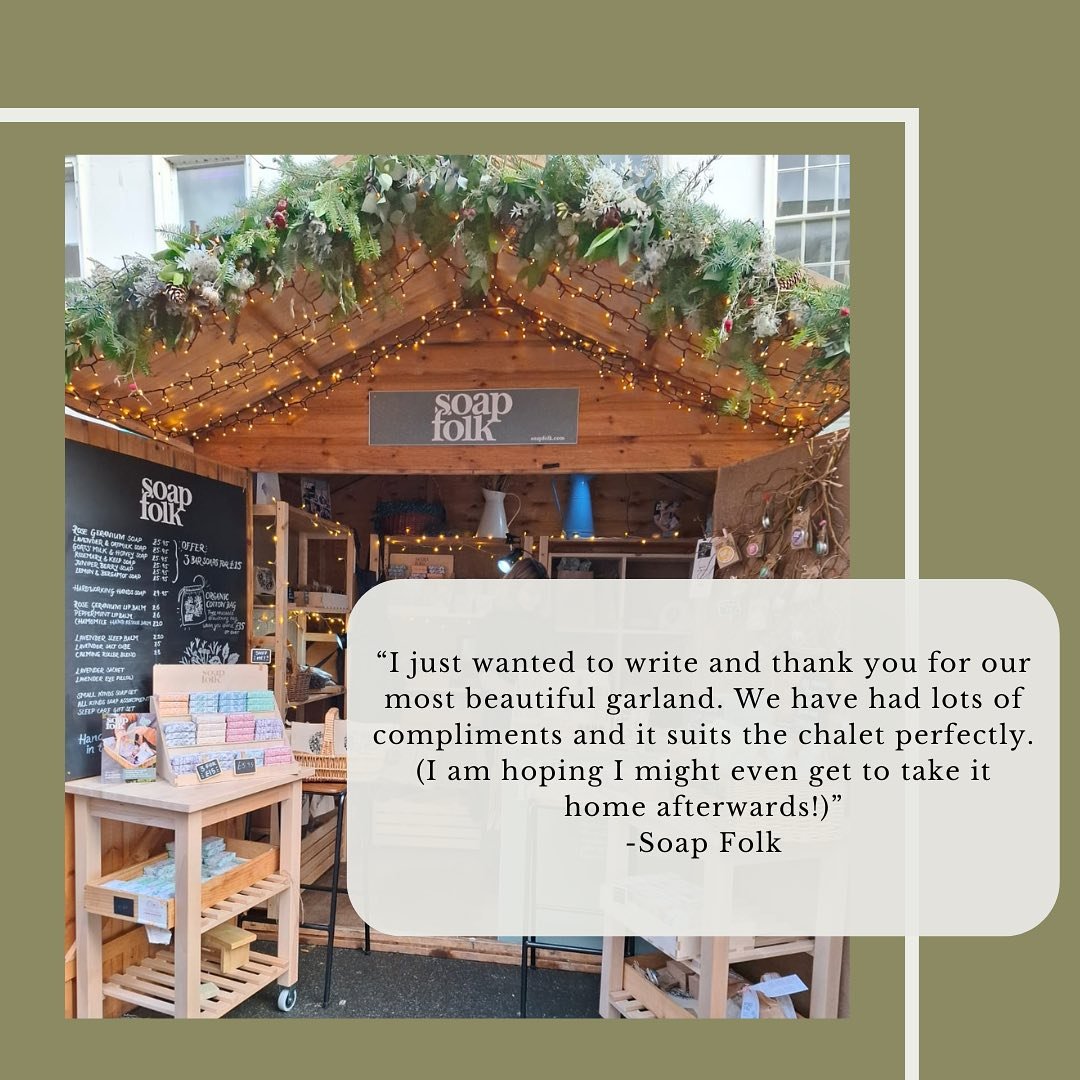 I was pleased to create this garland for the lovely @soapfolk at the bath Christmas market! 🎄✨⭐️#bath #christmasmarket