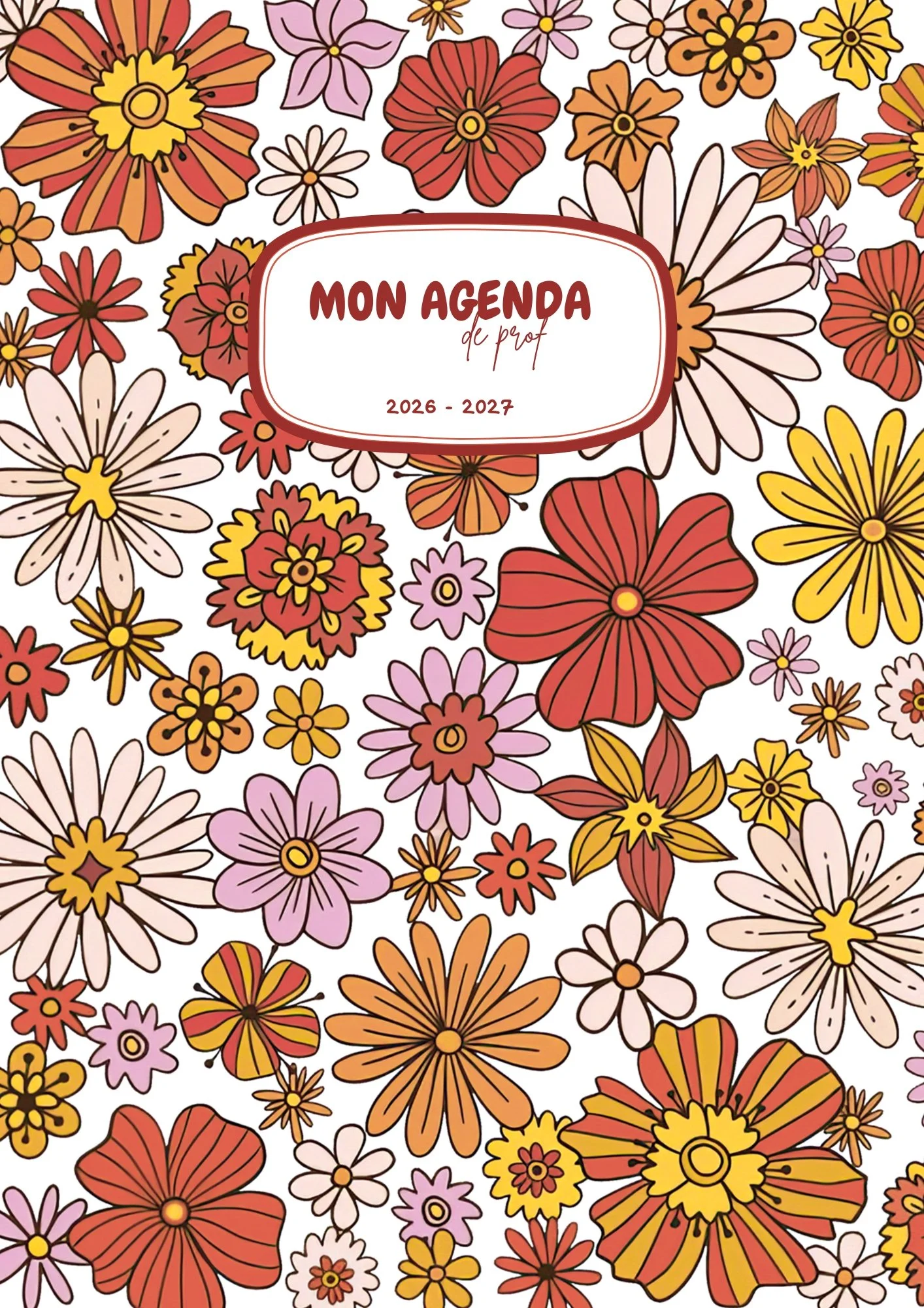 Agenda - Relié - Édition limitée -  2026/2027 - couverture fleurs