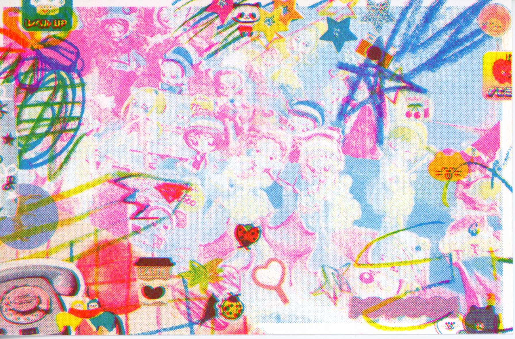 “doremi” 4×6 risograph print
