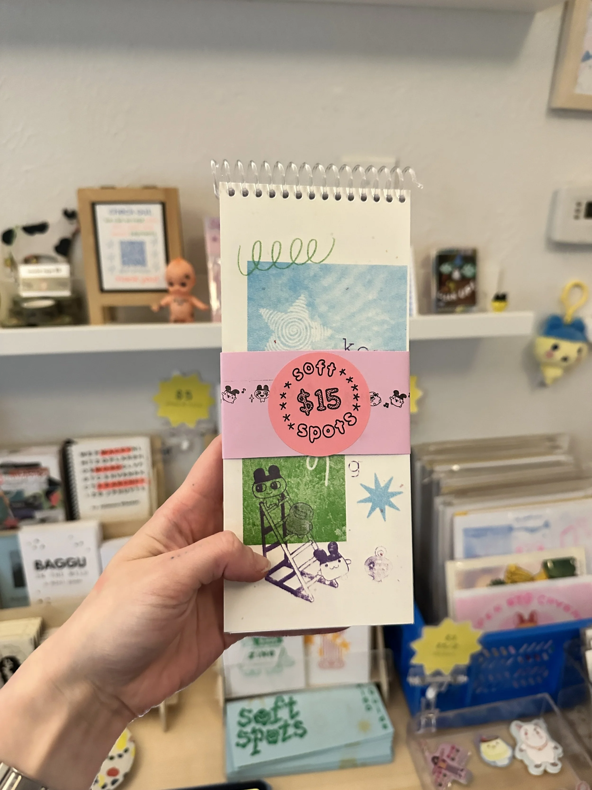tamagotchi star chart risograph notebook