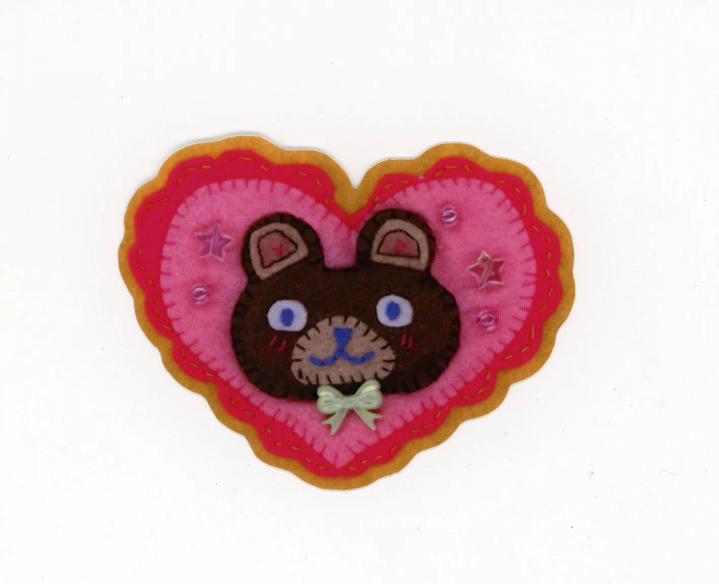 felted bear vinyl sticker