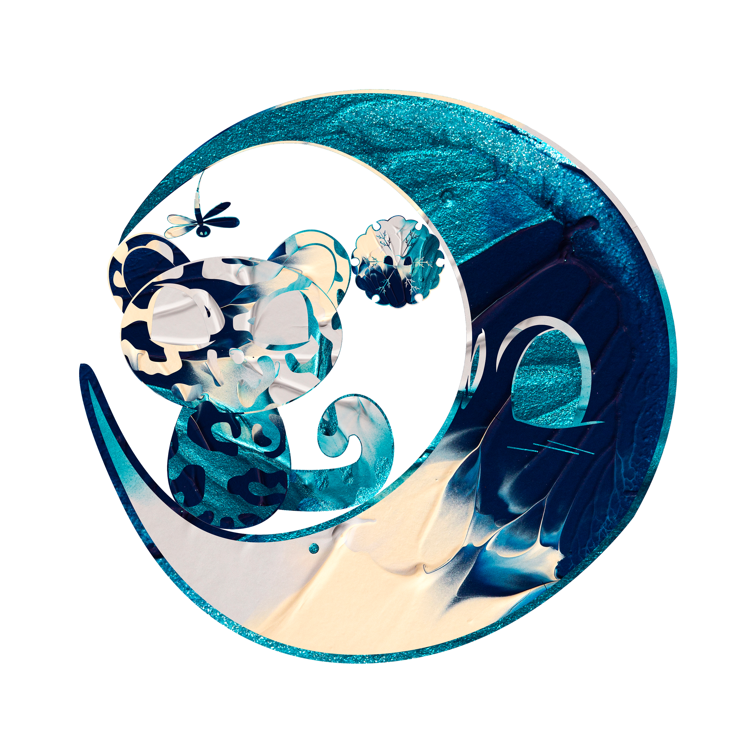 The teal crescent