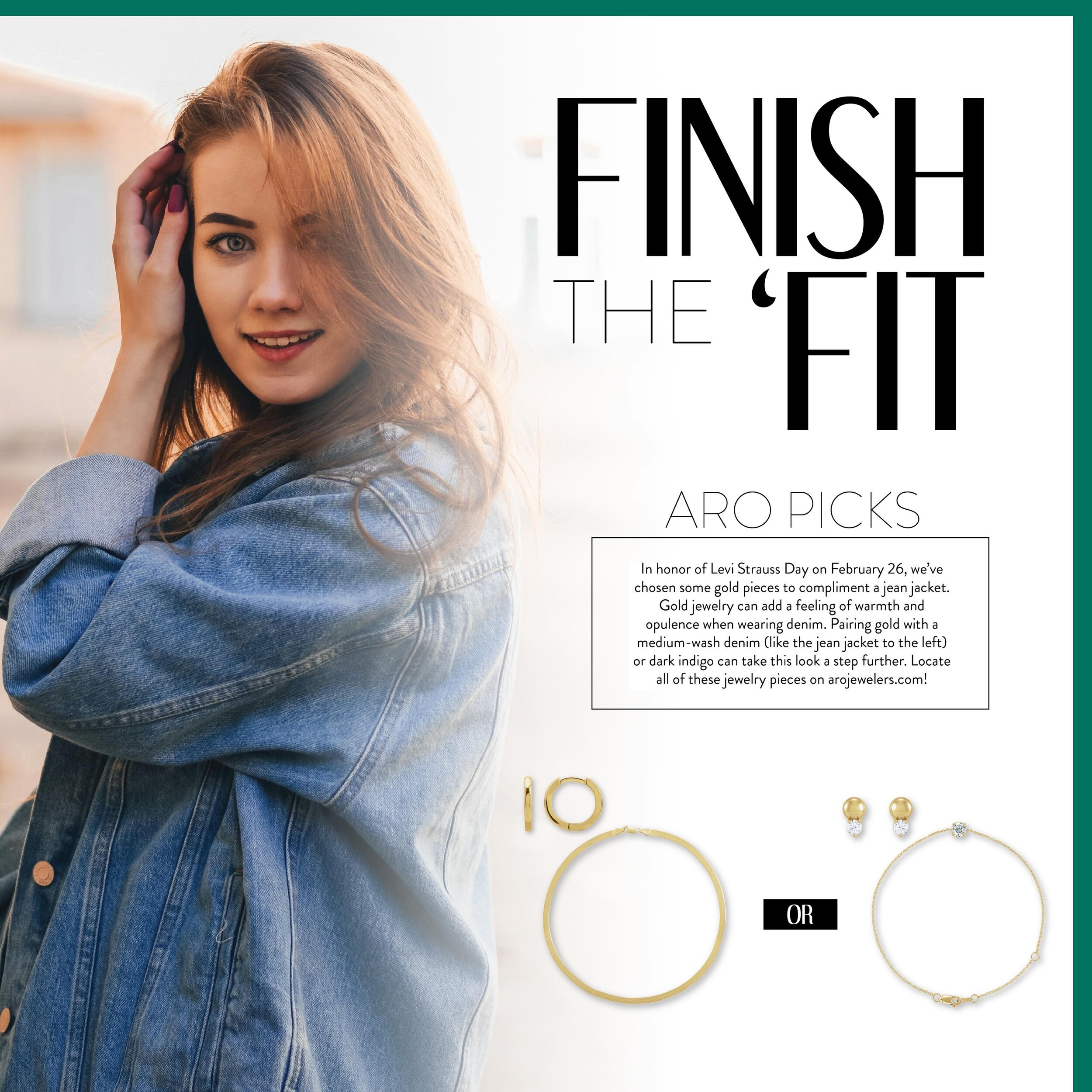 Levi Strauss day calls for the perfect finishing touch - accessorize with some stunning jewelry to complete your look!

#LeviStraussDay #DenimDay #JewelryGoals  #FashionAccessories #CompleteYourLook #styleinspo