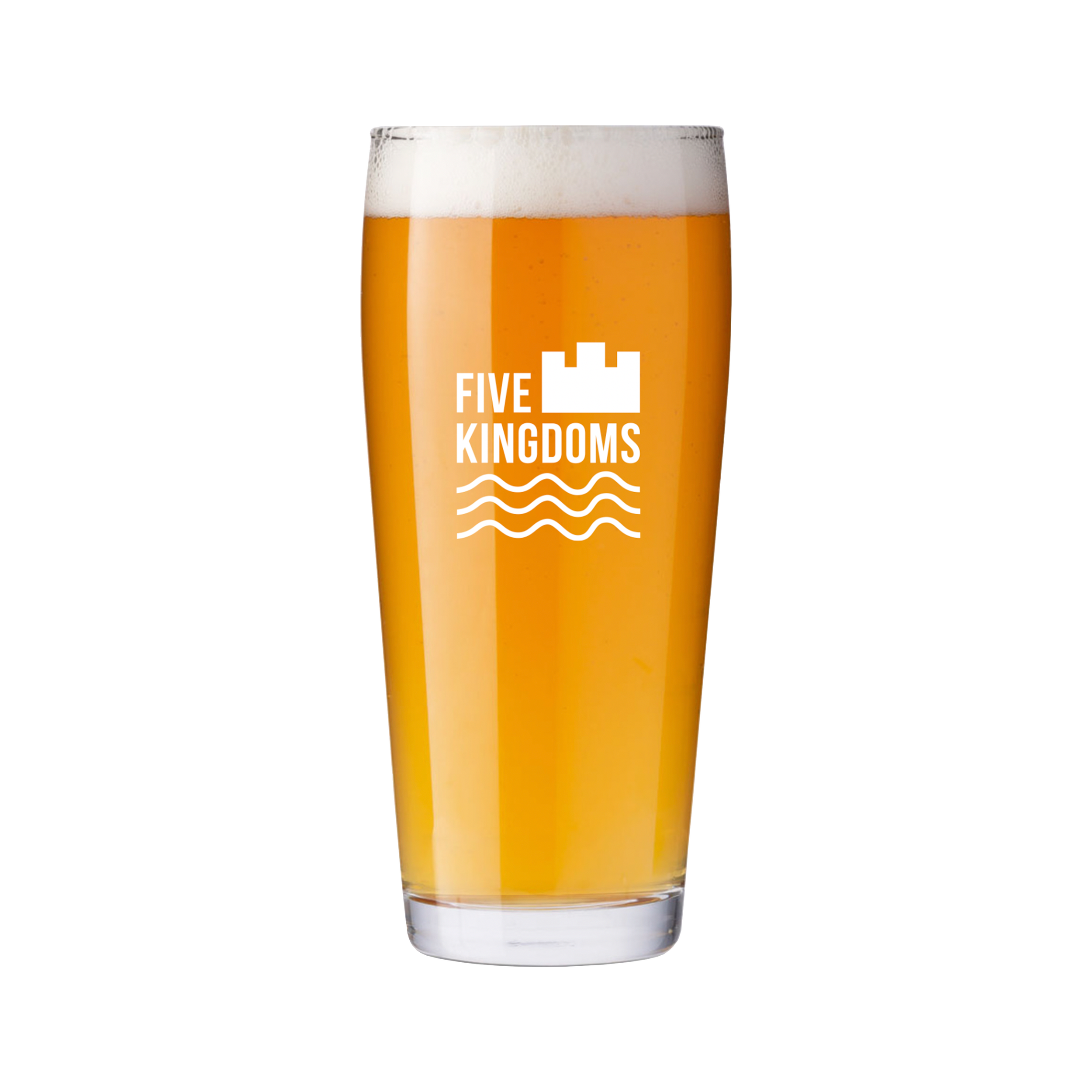 Branded Pint Glass — Five Kingdoms Brewery