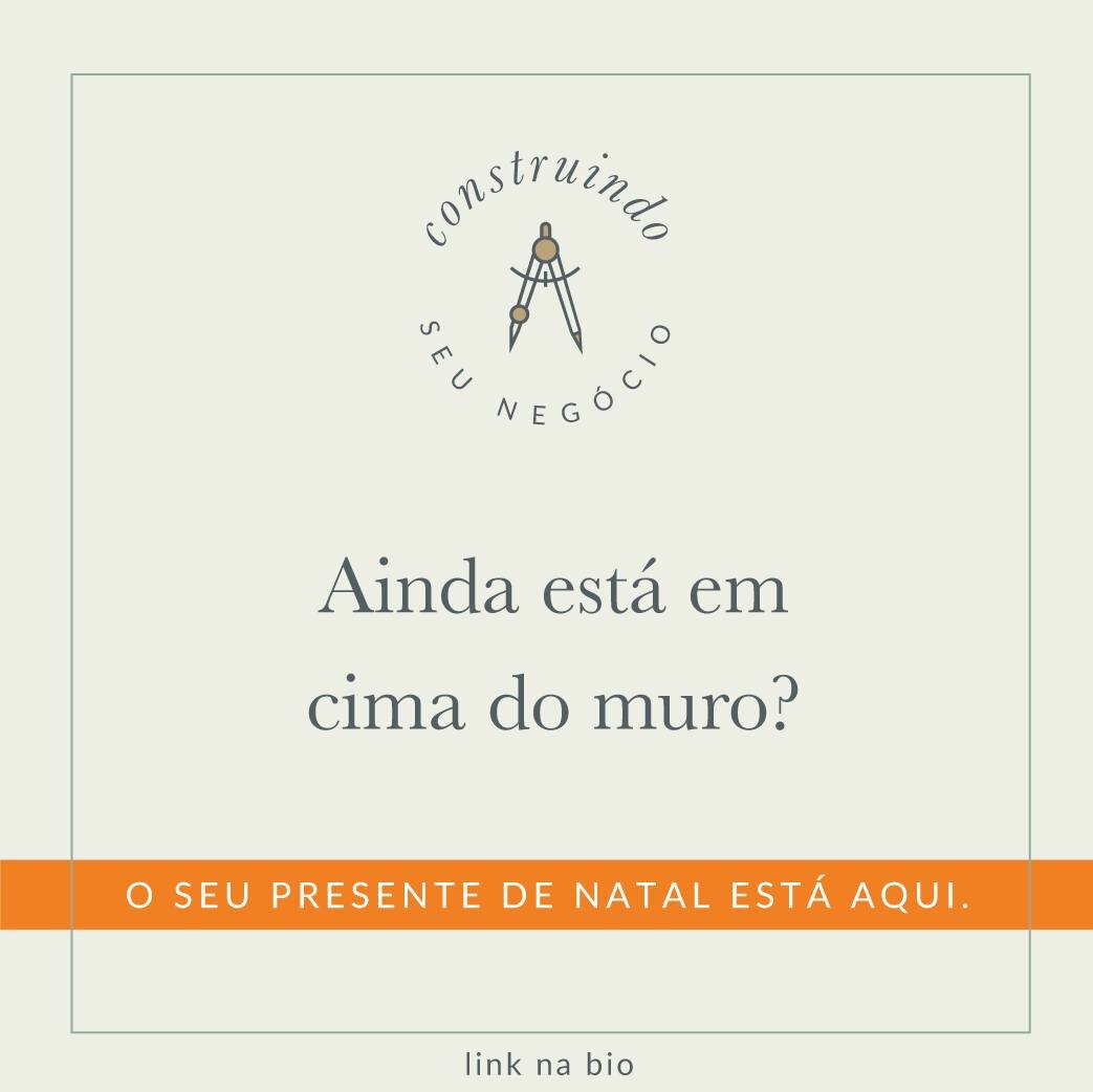 🎁 Este Natal, d&ecirc; a si mesma o presente que far&aacute; a diferen&ccedil;a! Nada de hesita&ccedil;&otilde;es, &eacute; hora de investir em voc&ecirc;, na sua carreira e no seu neg&oacute;cio. 

Deixe as comprinhas de lado e direcione sua energi