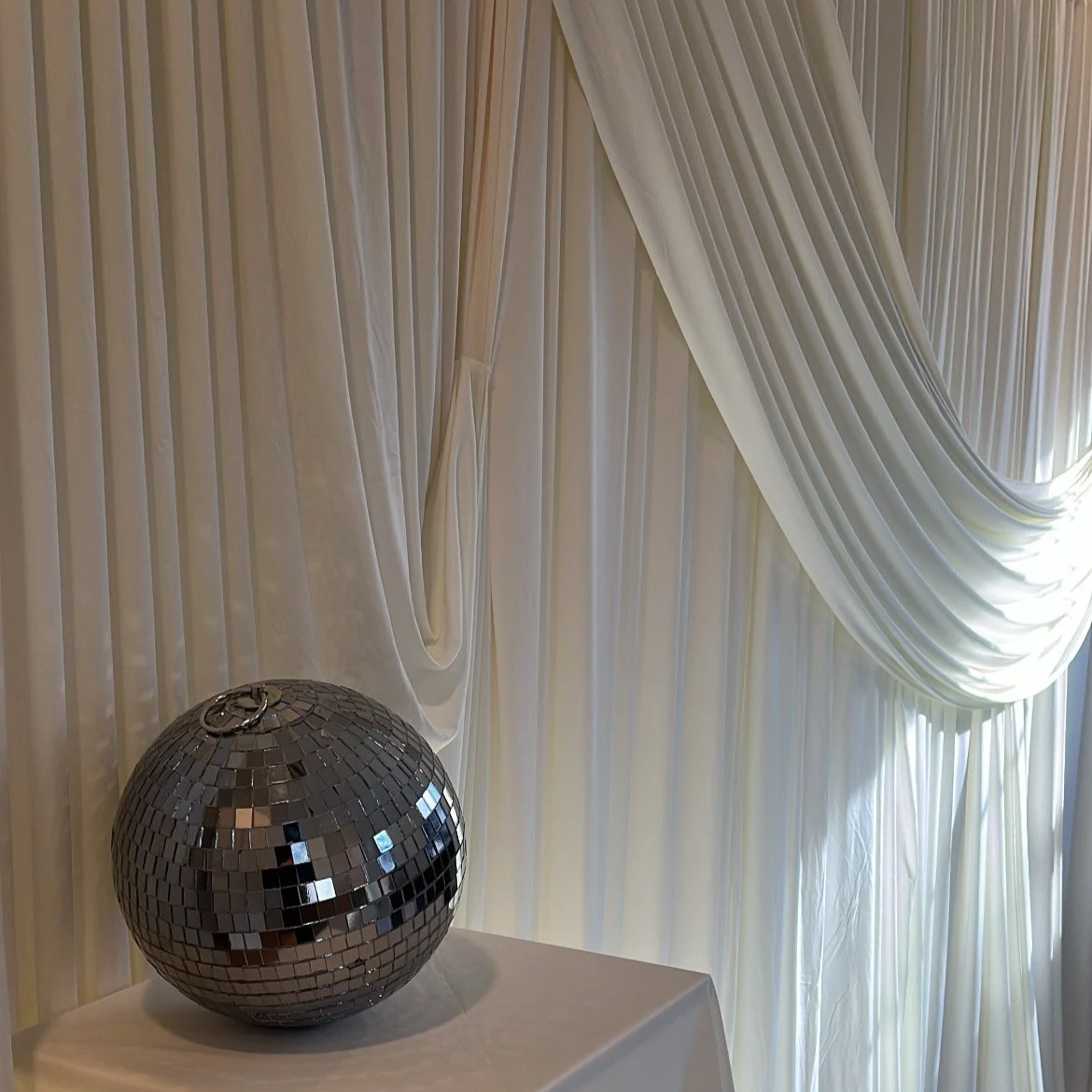 White Drapes Backdrop