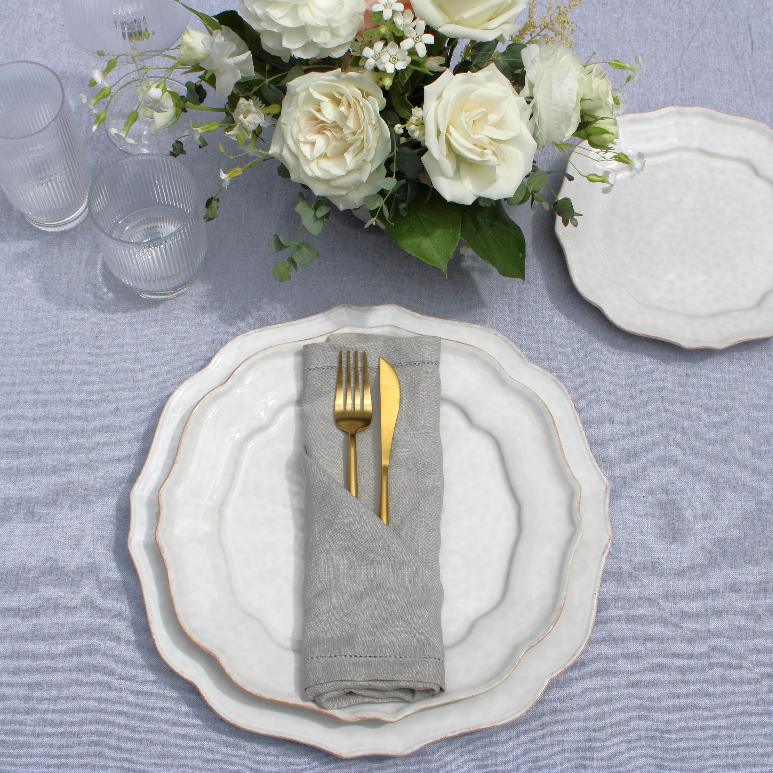 Impressions (White) Dinnerware The Curated Plate Co.