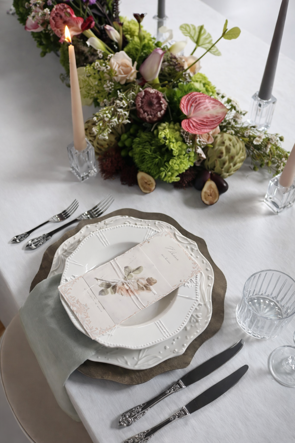 A rustic wooden charger plate with a scalloped edge, perfect for layered, organic, and elevated tabletop designs. | Wooden Charger Plate Renal Kamloops, Kelowna, Okanagan