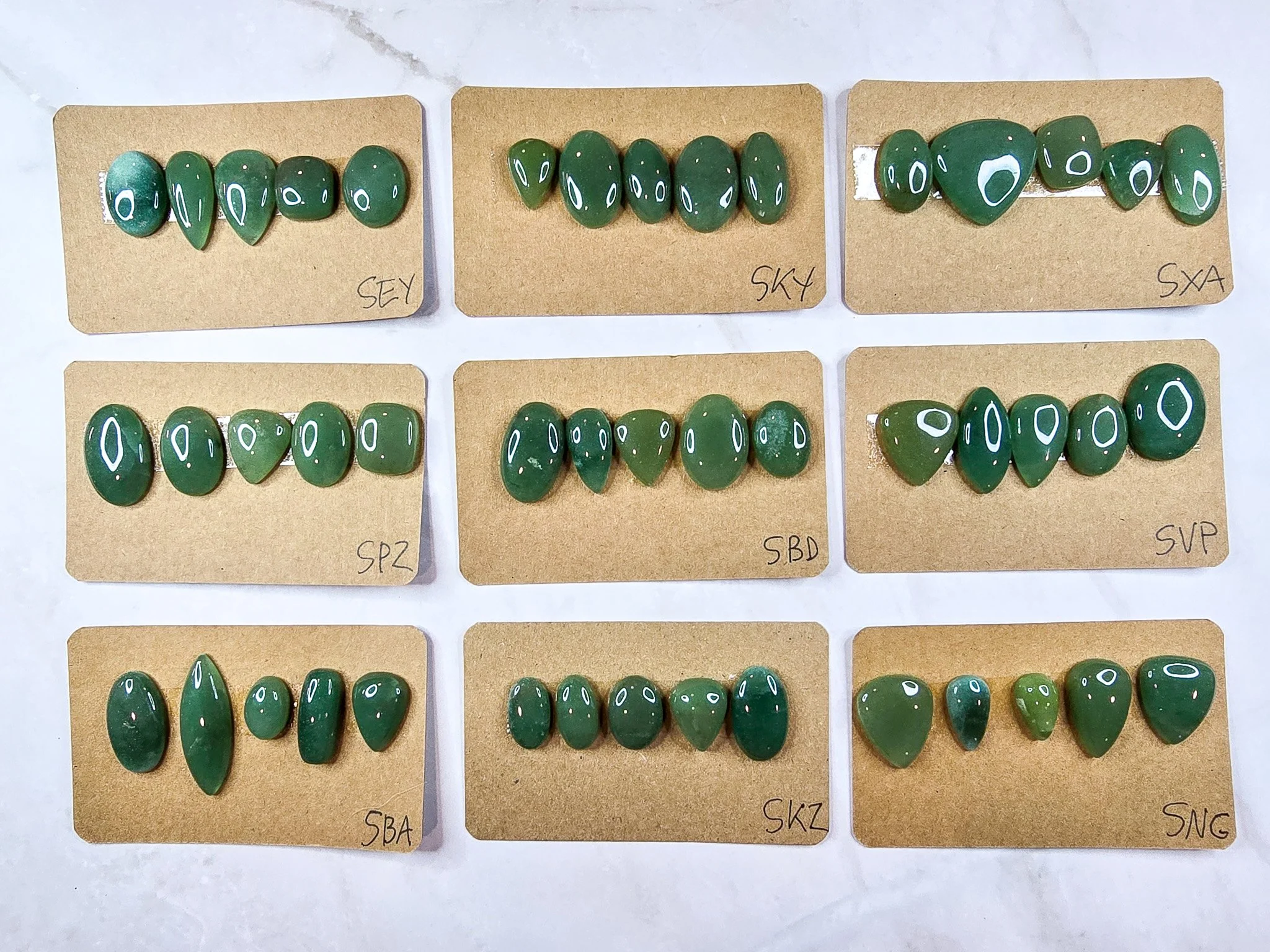 Green Aventurine Ring Size Parcels