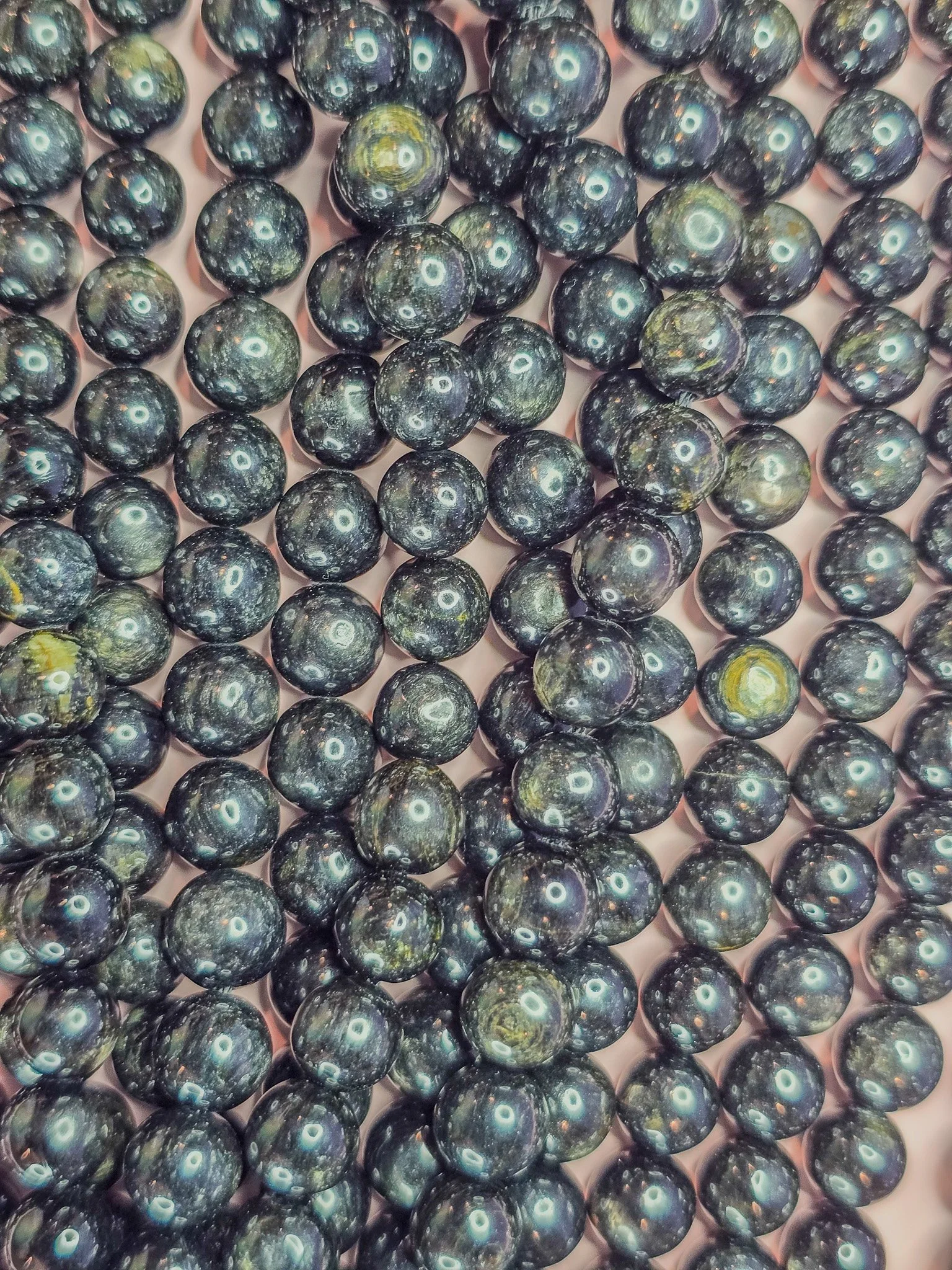 Hypersthene Round Beads - 8mm Strand (Approx. 15-16 Inches)