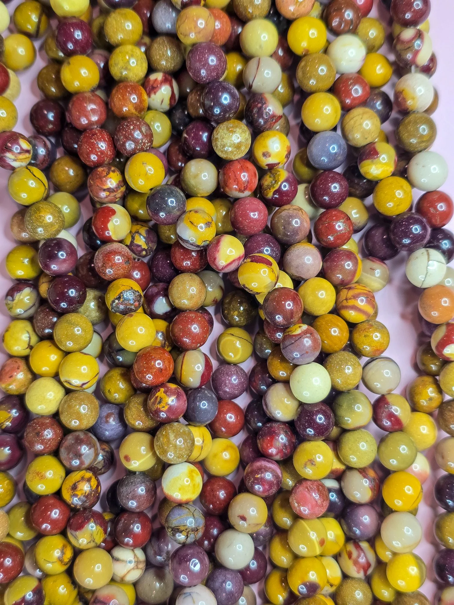 8 millimeter Mookaite round beads