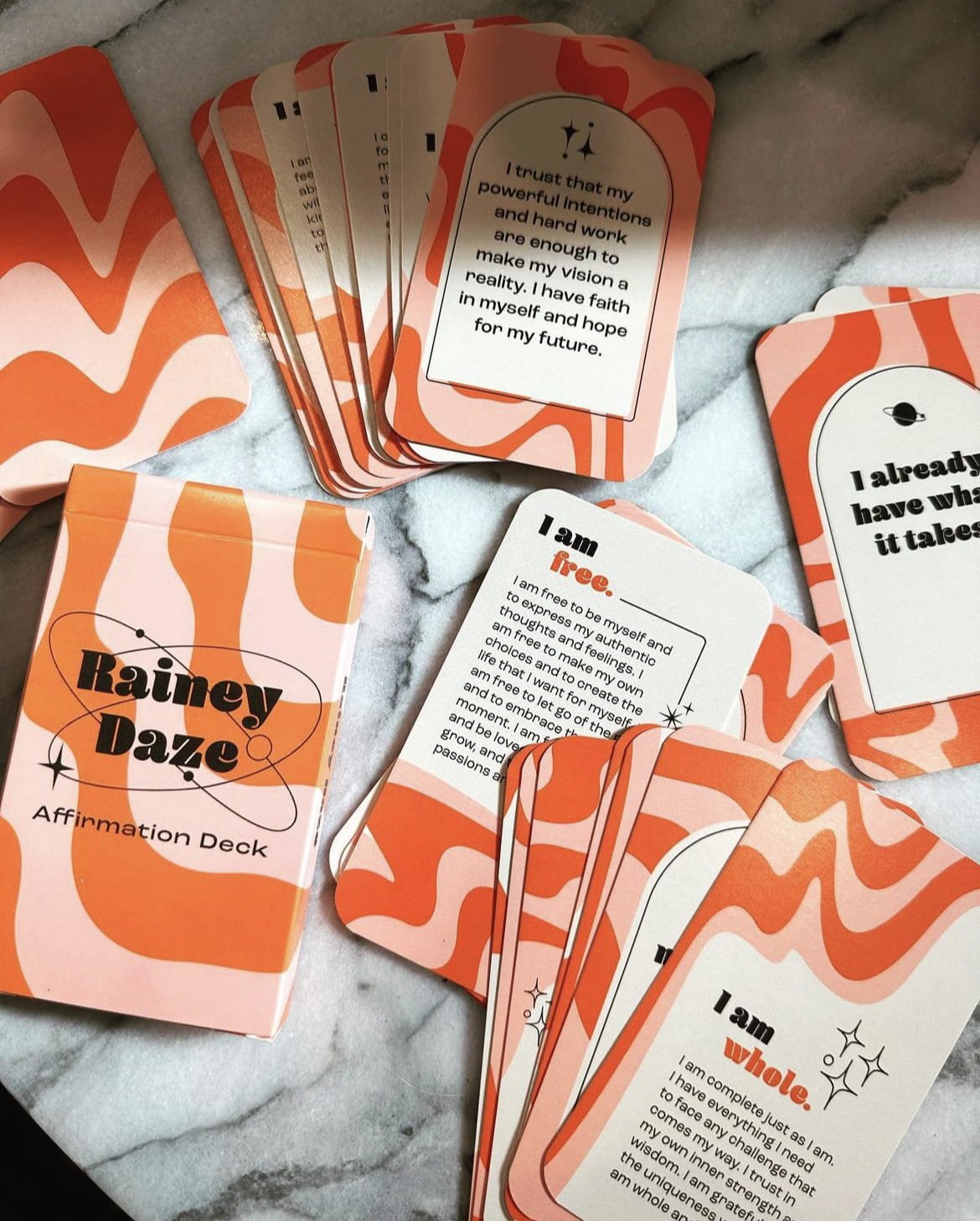 The Rainey Daze Affirmation deck is the perfect morning ritual to jumpstart your day!
