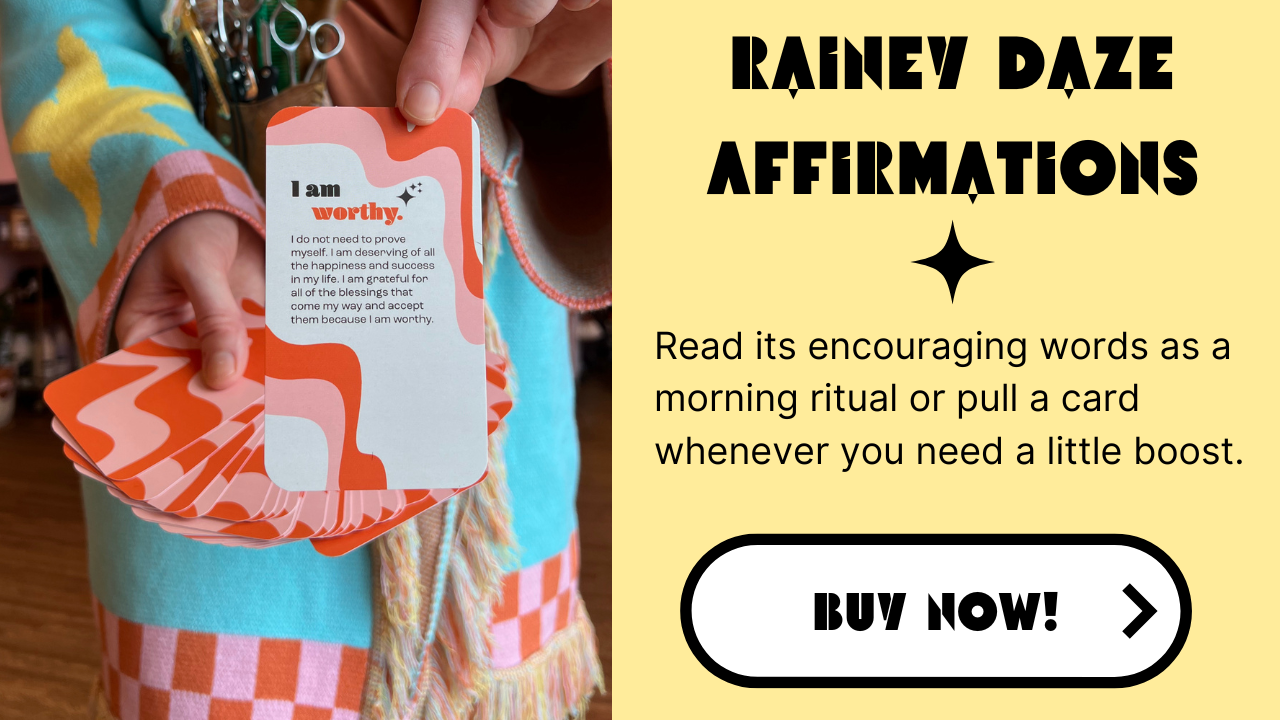 Rebecca Raine created this affirmation deck as an important reminder to slow down with her clients. Now you can purchase this deck and read these affirmations as a morning ritual or whenever you need a little boost.