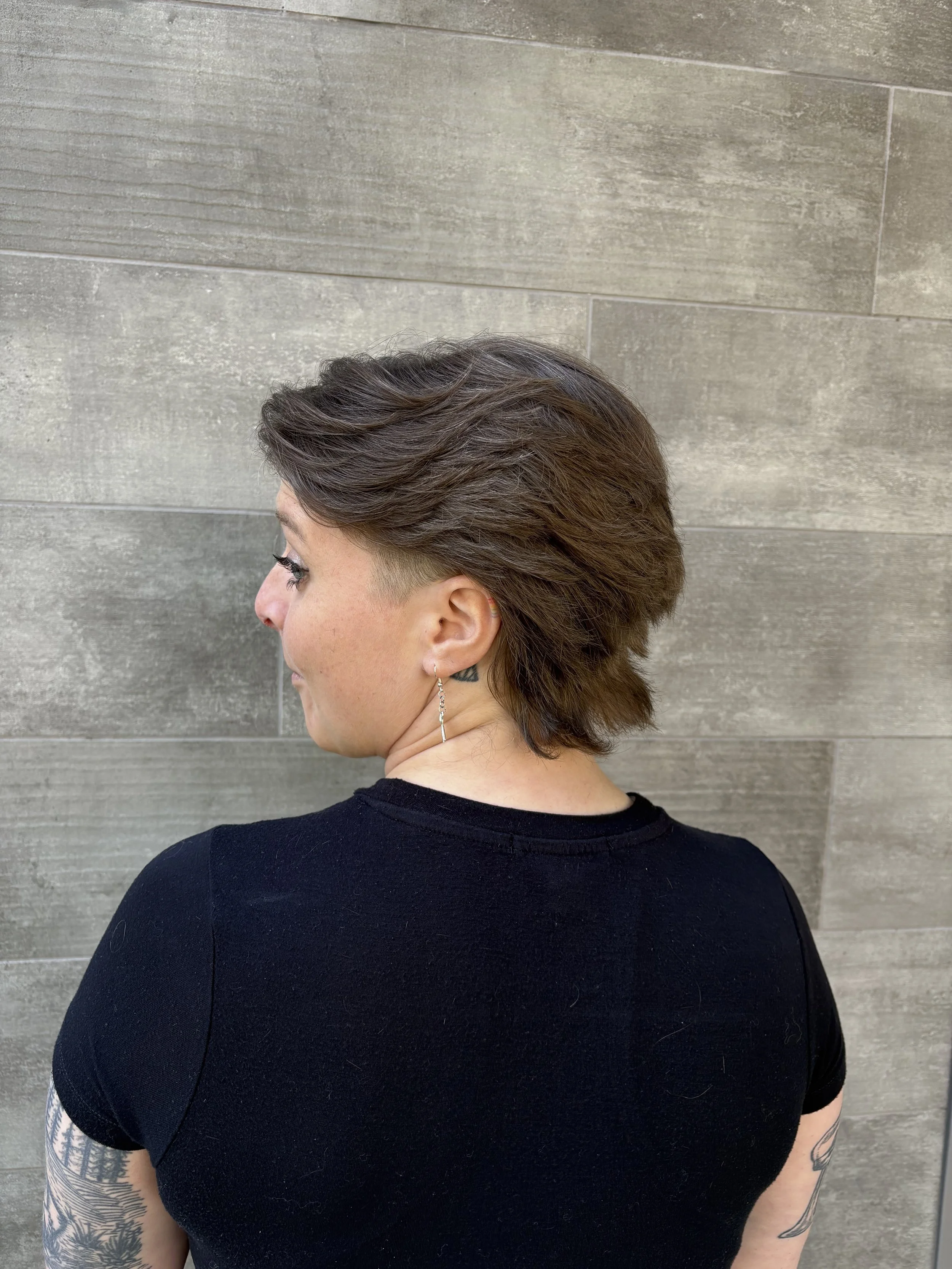 This brushback is a perfect example of what an amazing hairstylist in Capitol Hill Kasie is.