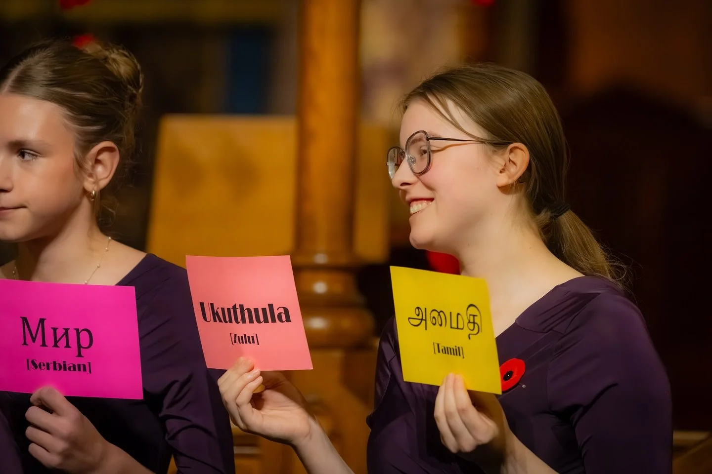 &ldquo;I sat down and painted peace&rdquo;
Cantare&rsquo;s moving rendition of &ldquo;I HAD A PAINTBOX&rdquo; on November 8th at @cathedralyyc

Cantare&rsquo;s cards displayed the many names we have for PEACE in languages all around the world

Photos